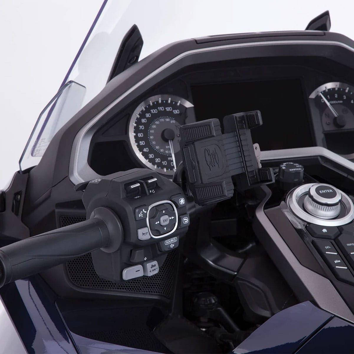 Ciro Goldstrike Smartphone Holder with Black Left Side Accessory Mount for Gold Wing - Image 4