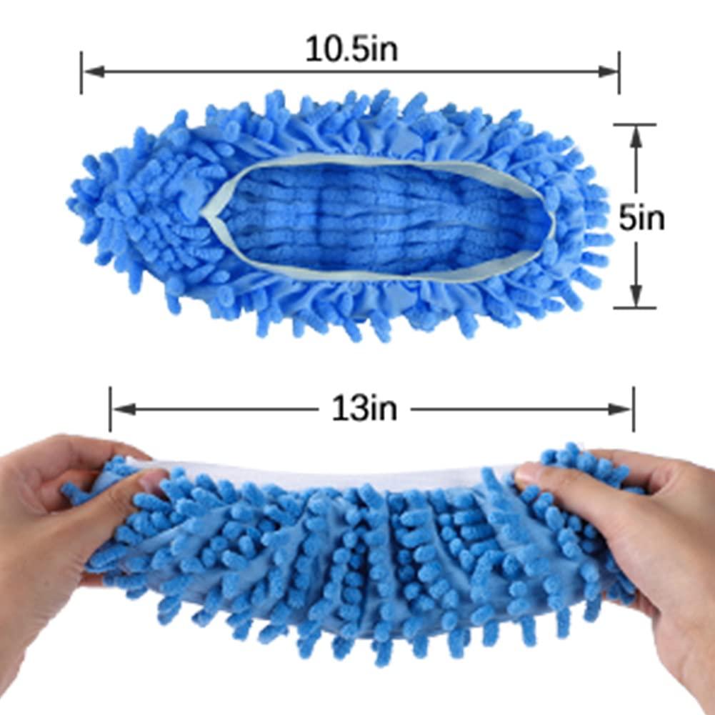 Tamicy Mop Slippers Shoes 5 Pairs (10 Pieces) - Microfiber Cleaning House Mop Slippers Floor Cleaning Tools Shoe Cover Soft Washable Reusable Microfiber Foot Socks Floor Cleaning Tools Shoe Cover - Image 3