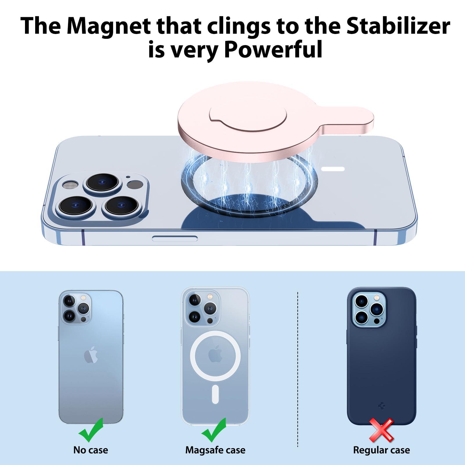 Aerbeis Magnetic Phone Clamp for DJI, Adapter Mount for DJI Gimbal Stabilizer Osmo Mobile 7 / 7P/ 6/ OM SE/OM 5/ OM 4 SE/OM 4, DJI OM Accessories Fit for Magsafe iPhone Android Smartphone - Image 6