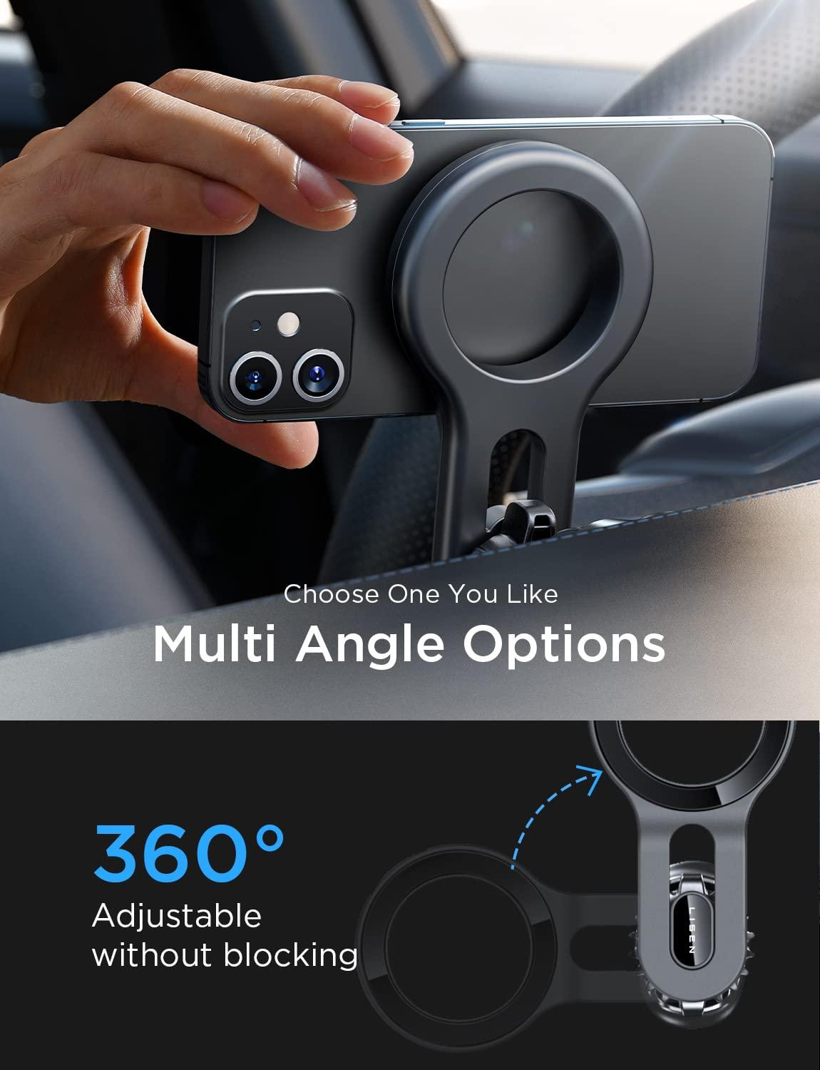LISEN for iPhone 16 MagSafe Car Mount, [Quick Install] Magnetic Car Phone Holder Vent, Jeep Truck Accessories Gifts for Men Women Him Her, Fit for iPhone 16 Pro/Pro Max 15 14 13 12 Samsung Edge S25 - Image 8