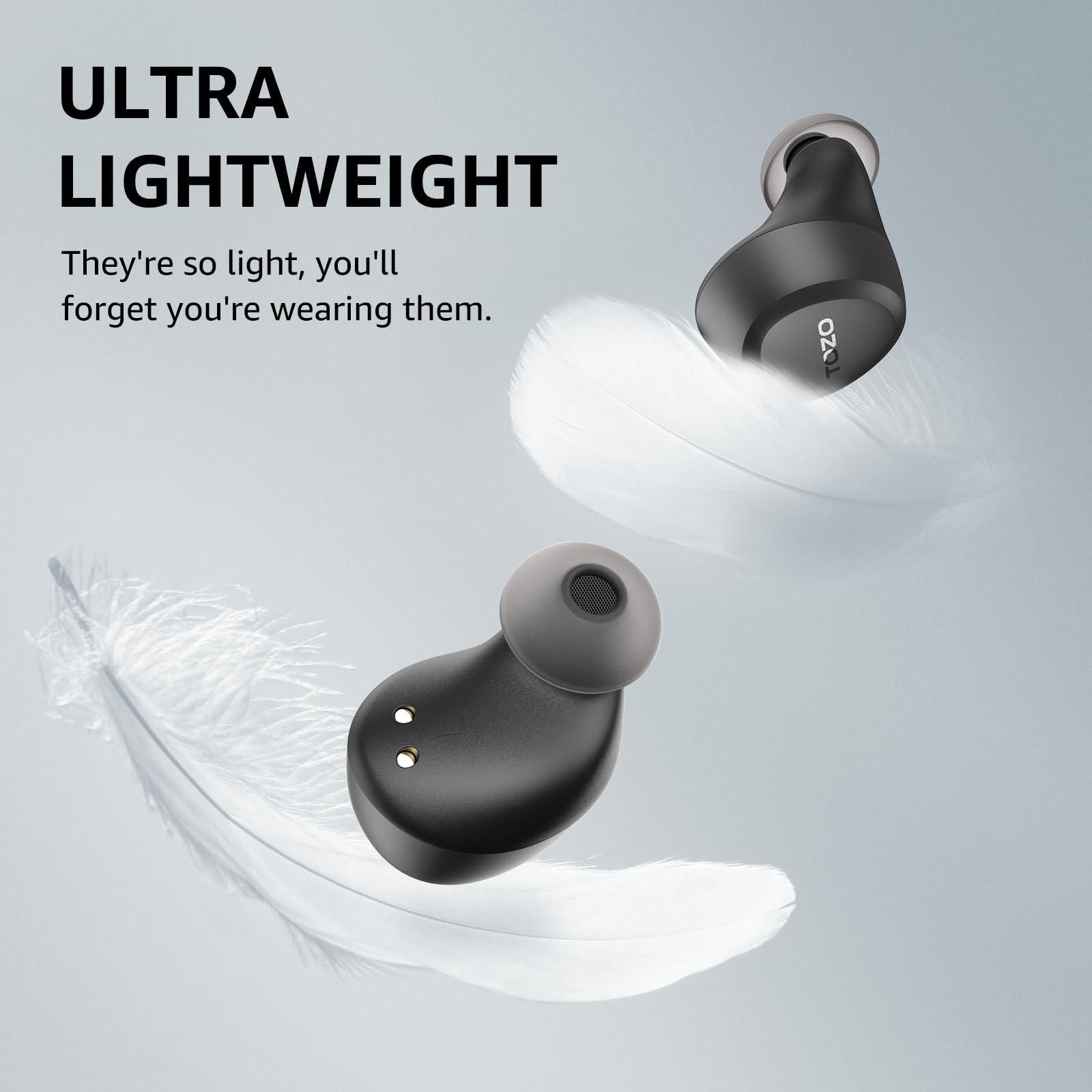TOZO A1 Wireless Earbuds Bluetooth 5.3 Light Weight in Ear IPX5 Waterproof Headphones 2 Mic for AI Calls, Immersive Premium Sound Bass Headset with Charging Case, 32 Presets EQ Customization via App - Image 7