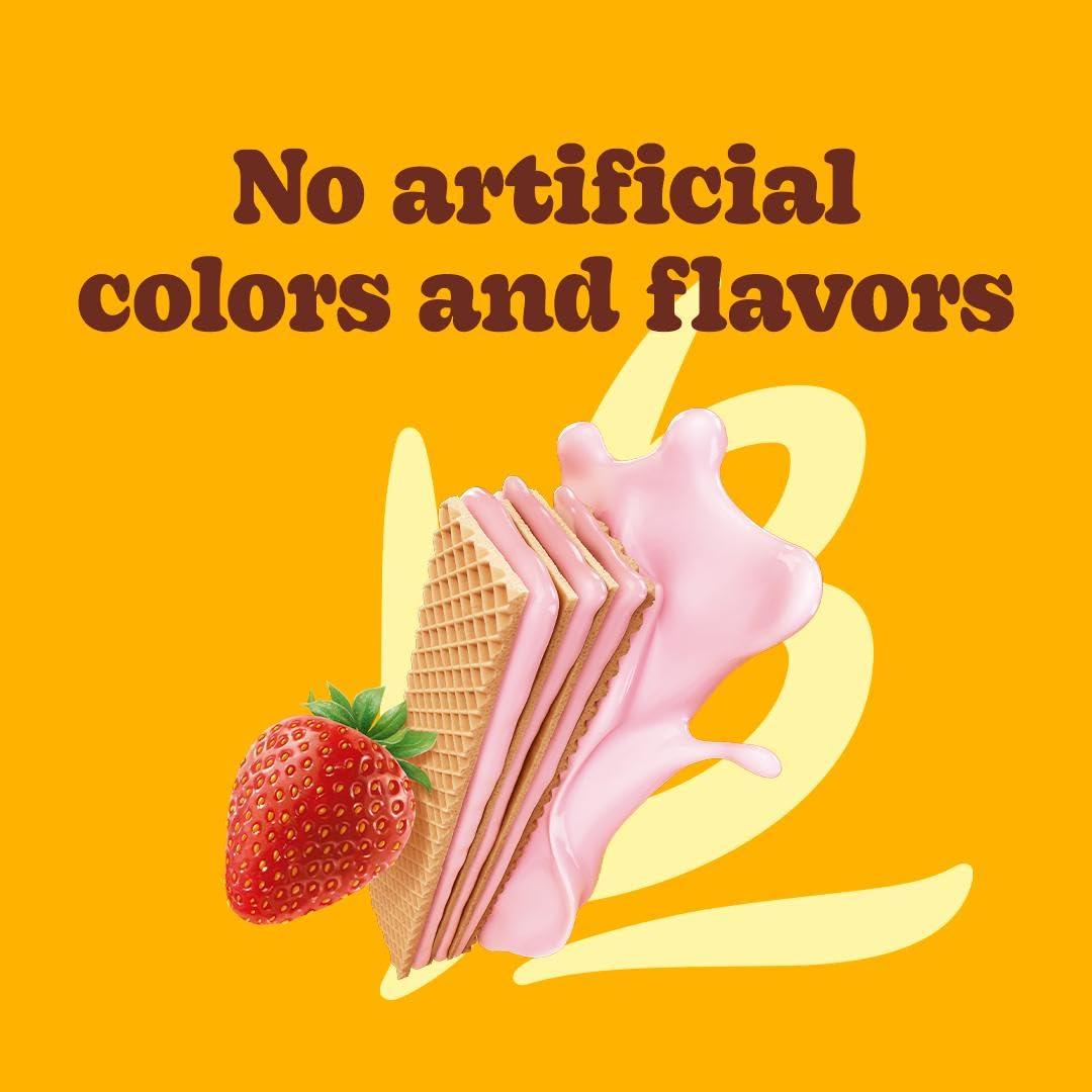 Bauducco Strawberry Wafers - Crispy Wafer Cookies With 3 Delicious, Indulgent, Decadent Layers of Strawberry Flavored Cream - Delicious Sweet Snack or Desert - 5.0 oz (Pack of 1) - Image 3