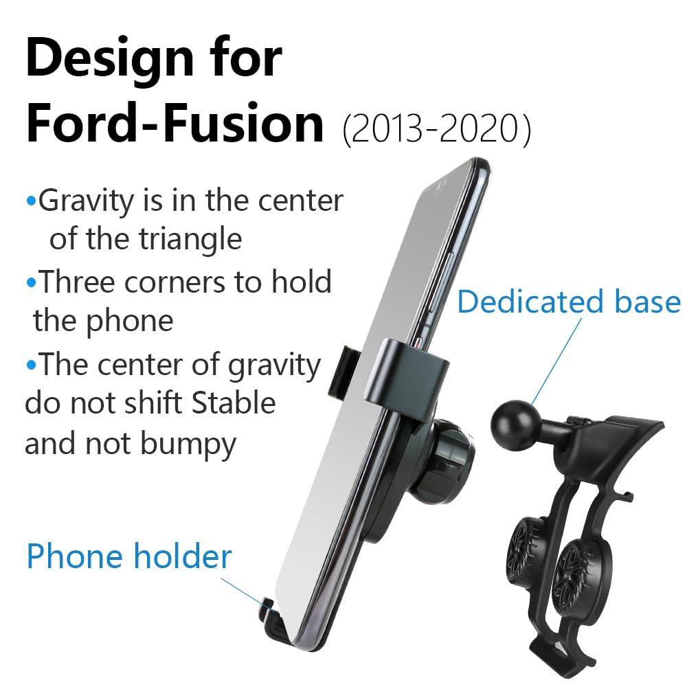 Car Phone Holder for Ford Fusion 2013 2014 2015 2016 2017 2018 2019 2020 Auto Accessories Navigation Bracket Interior Decoration Screen Dash Board Mobile Cell Phone Mount Smartphone case - Image 6
