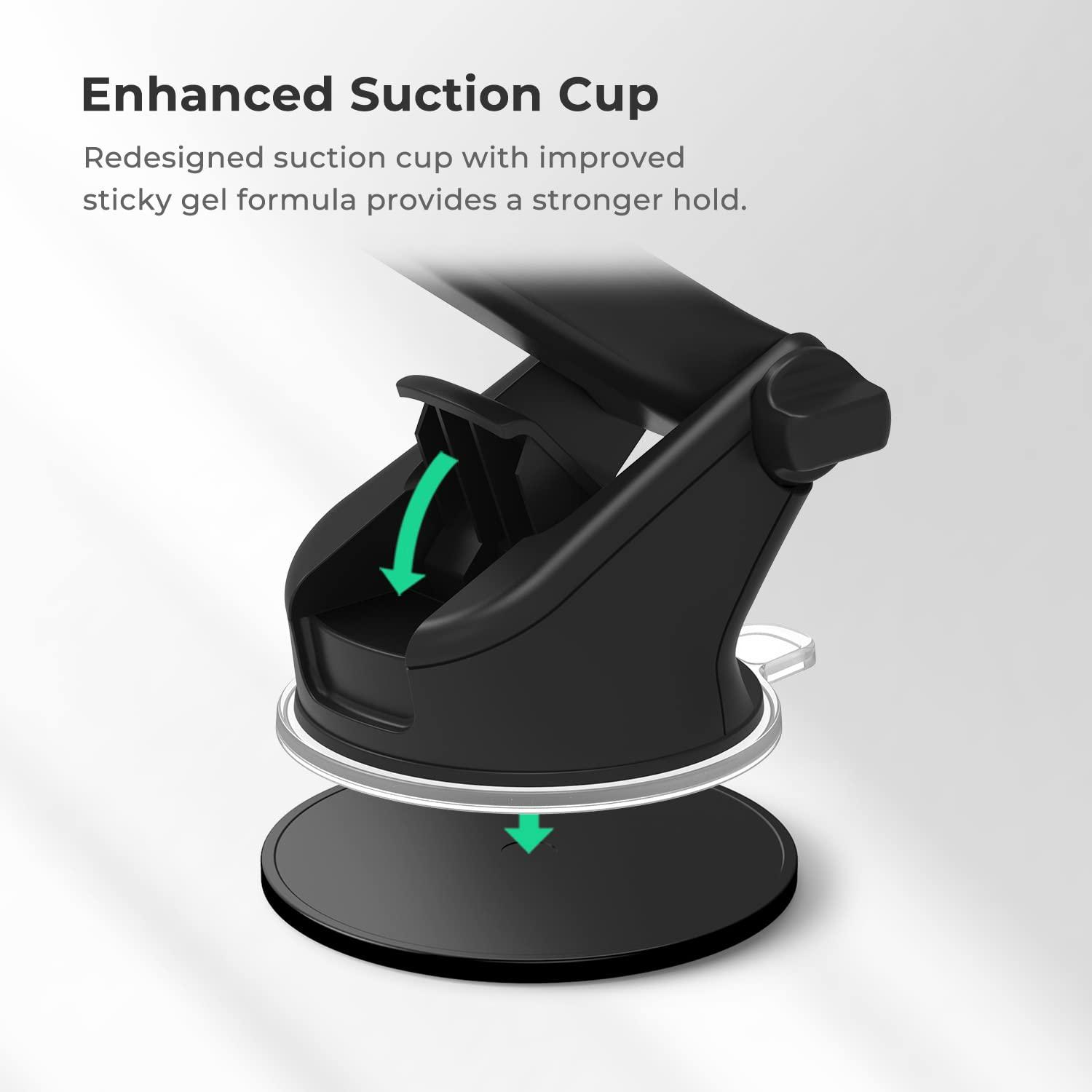iOttie Easy One Touch Signature Dashboard & Windshield Universal Car Mount Phone Holder Desk Stand with Suction Cup Base and Telescopic Arm for iPhone, Samsung, Google, Huawei, Nokia, More Smartphones - Image 4