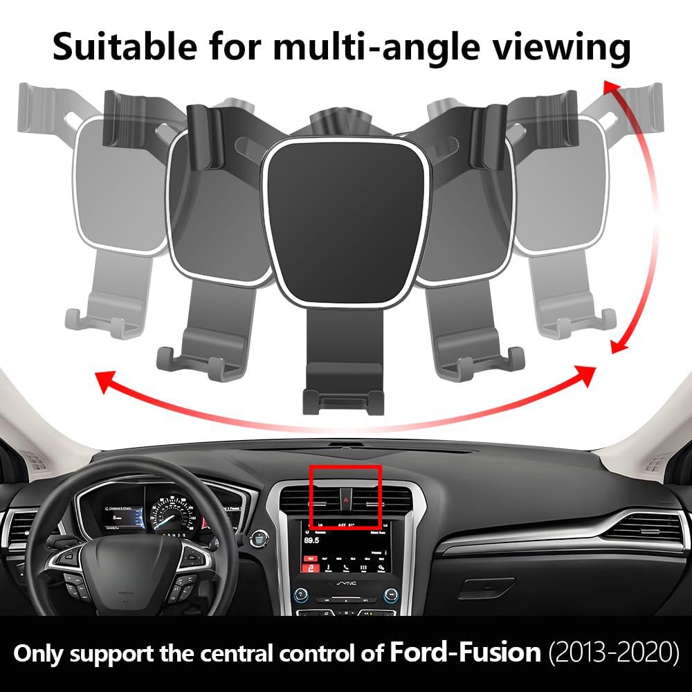 Car Phone Holder for Ford Fusion 2013 2014 2015 2016 2017 2018 2019 2020 Auto Accessories Navigation Bracket Interior Decoration Screen Dash Board Mobile Cell Phone Mount Smartphone case - Image 5