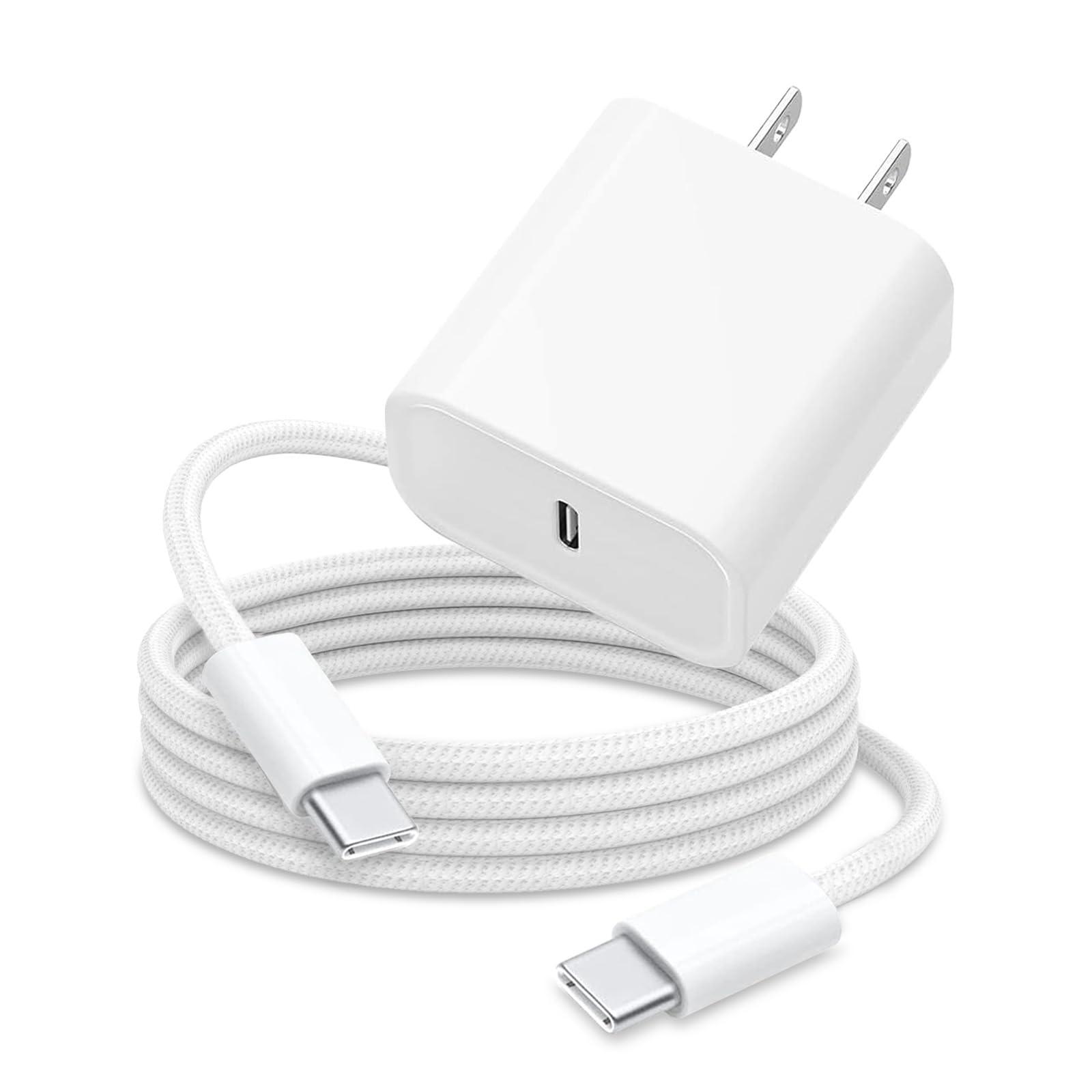 20W Type C Fast Wall Charger Block for iPhone 16e 16 15,AirPods 4 4th, AirPods Max 2024, AirPods Pro 2 2nd, iPad Pro 13/12.9, iPad Air 13 Generation,iPad 10th Tablet USB C to USB C Charging Cord Cable