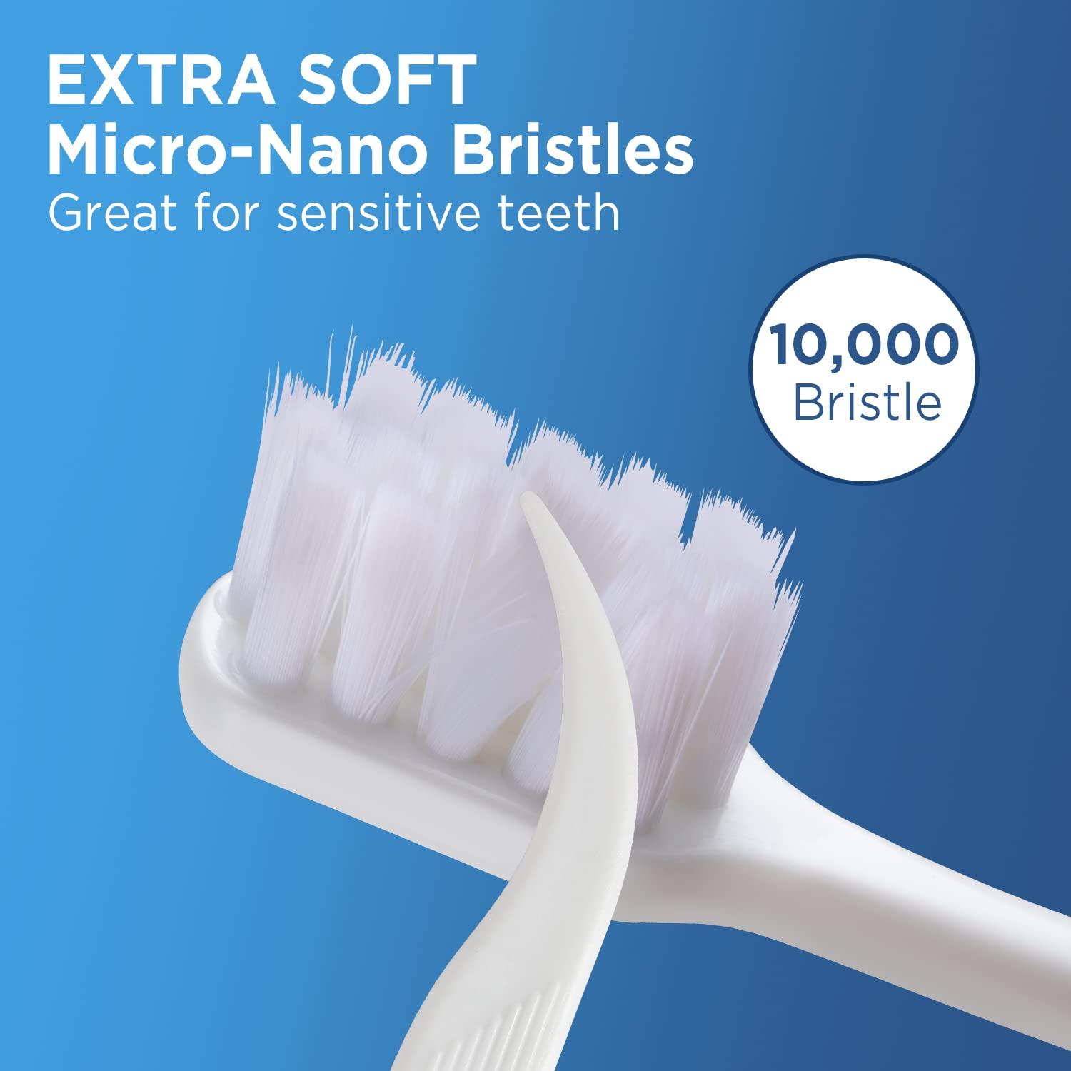 Frekare Extra Soft Toothbrushes for Adults, with 10000 Micro Nano Bristles, for Sensitive Teeth and Gum Recession (Compact Head, 6 Count) - Image 2