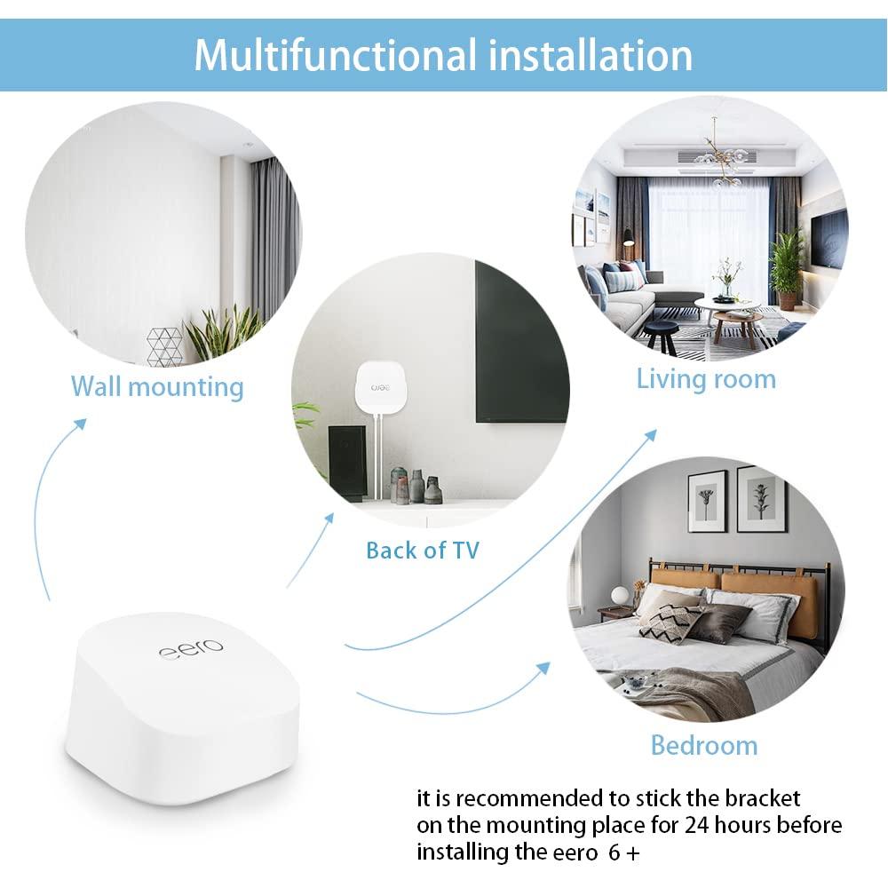 Wall Mount for eero 6 Plus Dual-Band Mesh Wi-Fi 6 (Strongly Adhesive Two-Way Installation, 1 Pack) - Image 2