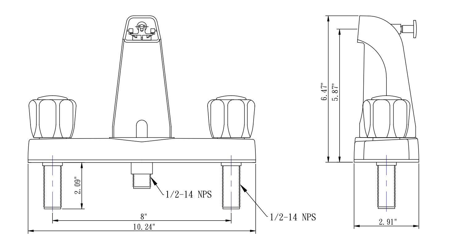 Dura Faucet Economical Classic Tub and Shower Faucet with Diverter (Chrome Polished) - Image 2