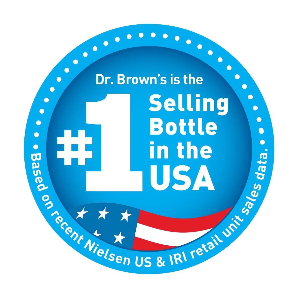Dr. Brown’s Natural Flow® Anti-Colic Options+™ Narrow Baby Bottles 4 oz/120 mL, with Level 1 Slow Flow Nipple, 3 Pack, 0m+ Blue - Image 6