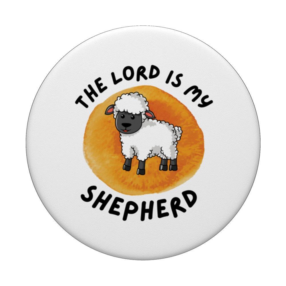 Psalm 23 For Kids Cute Sheep The Lord Is My Shepherd Bible PopSockets Standard PopGrip - Image 3