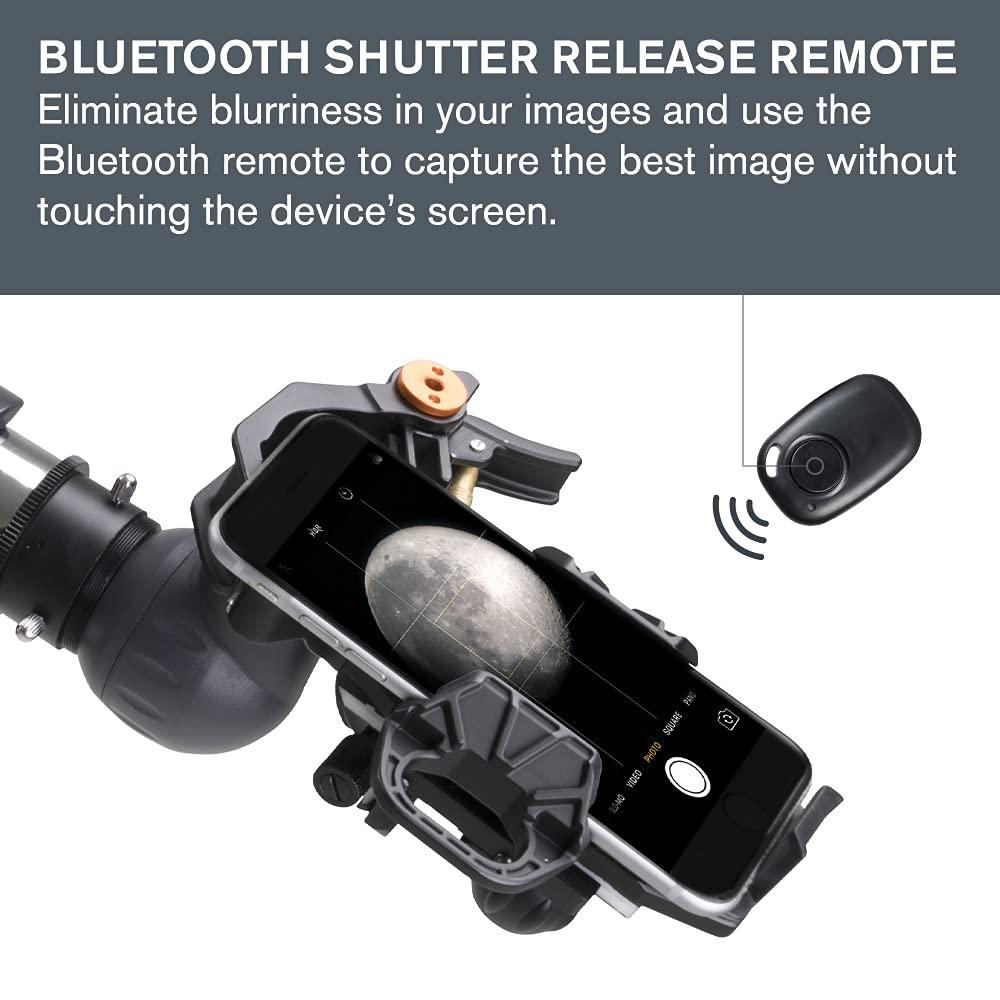 Celestron 81057 NexYZ DX 3-Axis Smartphone Adapter Kit with Bluetooth Shutter Remote - Capture Images and Video Through Your Telescope, Spotting Scope, Binoculars, Monocular and Microscope, Black - Image 5