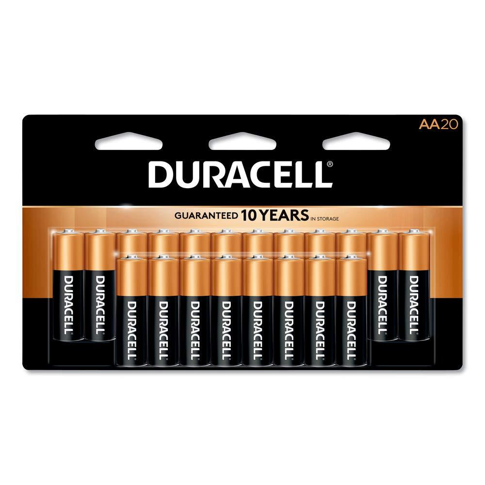 DURACELL CopperTop Alkaline Batteries with Duralock Power Preserve Technology AA 20/Pk (DURMN1500B20Z)