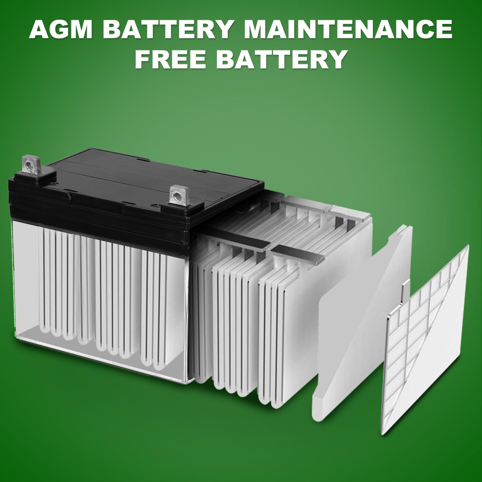 Autocessking Lawn Garden AGM Battery Group U1, 12 Volt 350CCA,Rechargeable SLA Starting Battery for Lawn, Tractors and Mowers, Compatible with John Deere, Toro, Cub Cadet, and Craftsman Mower - Image 7
