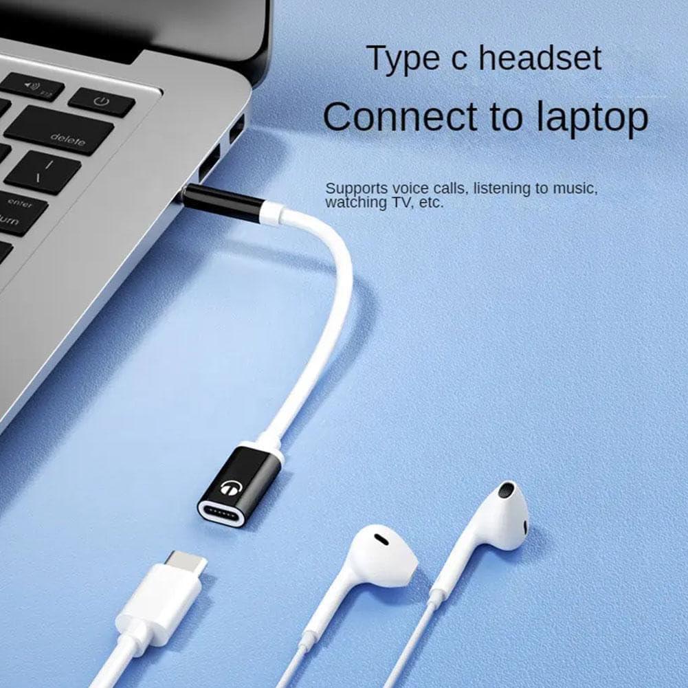 Wentoenapp 2 Pcs Black 3.5mm Male to TypeC Female Audio Cable Cord 3.5mm Analog Cable Type-C Converter Earphone Adapter Compatible with CD Players, MP3 Players, Laptops, Tablets, Smartphone - Image 6