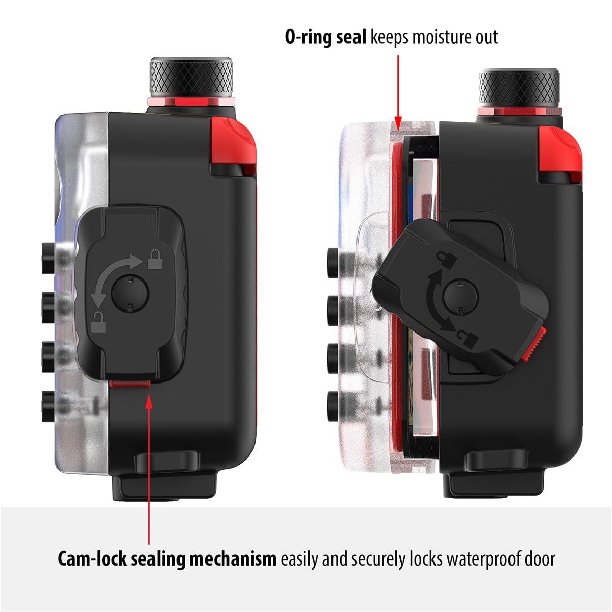 SeaLife SportDiver Ultra Underwater Smartphone Scuba Housing – Dive to 130', Waterproof Photography, Easy Camera Controls, with Leak Alarms, Fits Most Phones - Image 3