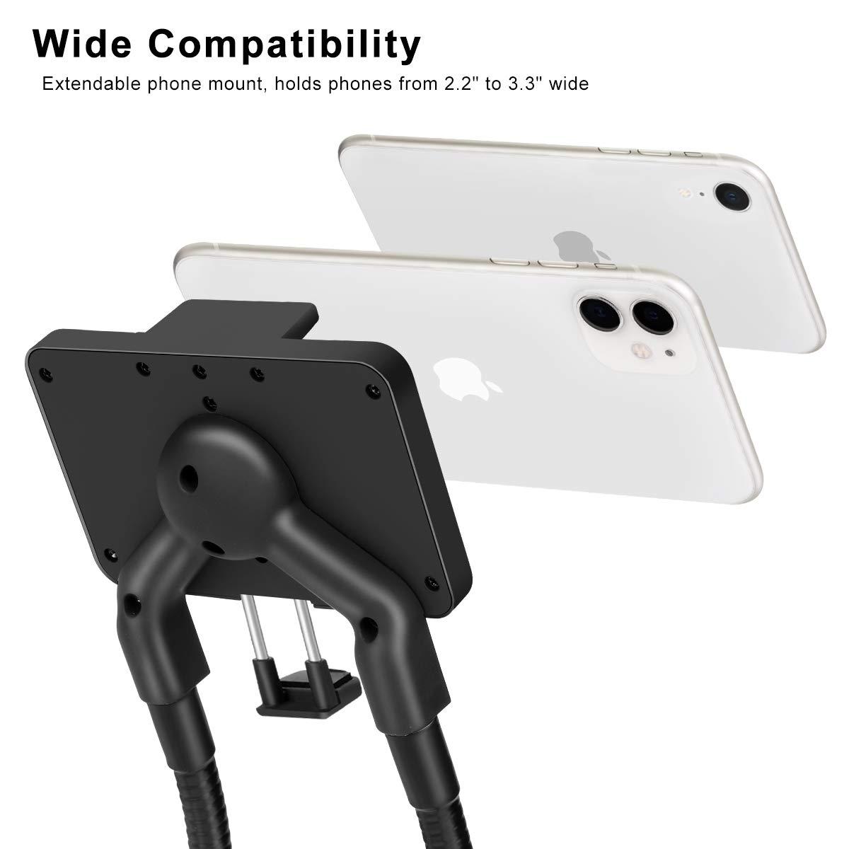 B-Land Cell Phone Holder, Universal Mobile Phone Stand, Lazy Bracket, DIY Flexible Mount Stand with Multiple Function (Black) - Image 3