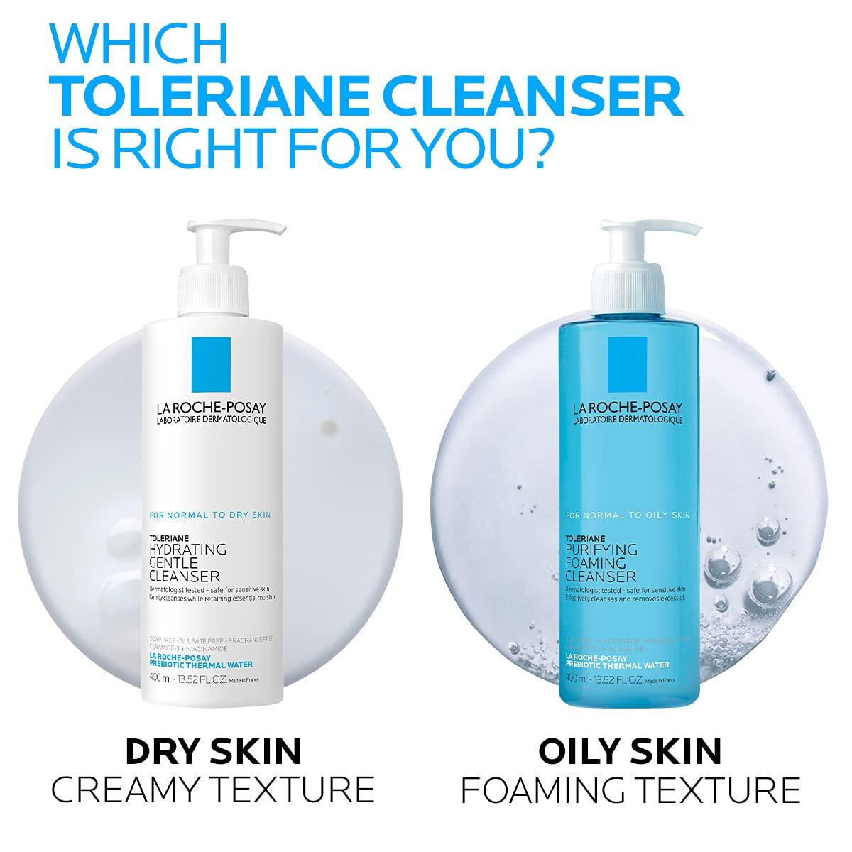 La Roche-Posay Toleriane Purifying Foaming Facial Cleanser, Niacinamide + Ceramides + Prebiotic Thermal Water, Oil Free Face Wash For Oily Skin, Pore Cleanser Safe For Sensitive Skin, Soap Free - Image 7