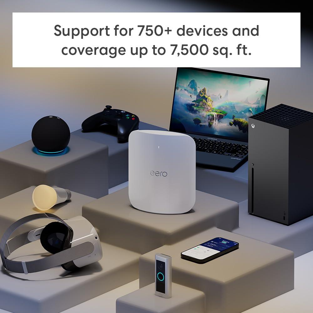 Amazon eero Max 7 mesh wifi system (newest model) - Supports internet plans up to 10 Gbps, Coverage up to 7,500 sq. ft., Connect 750+ devices, 3-pack - Image 5