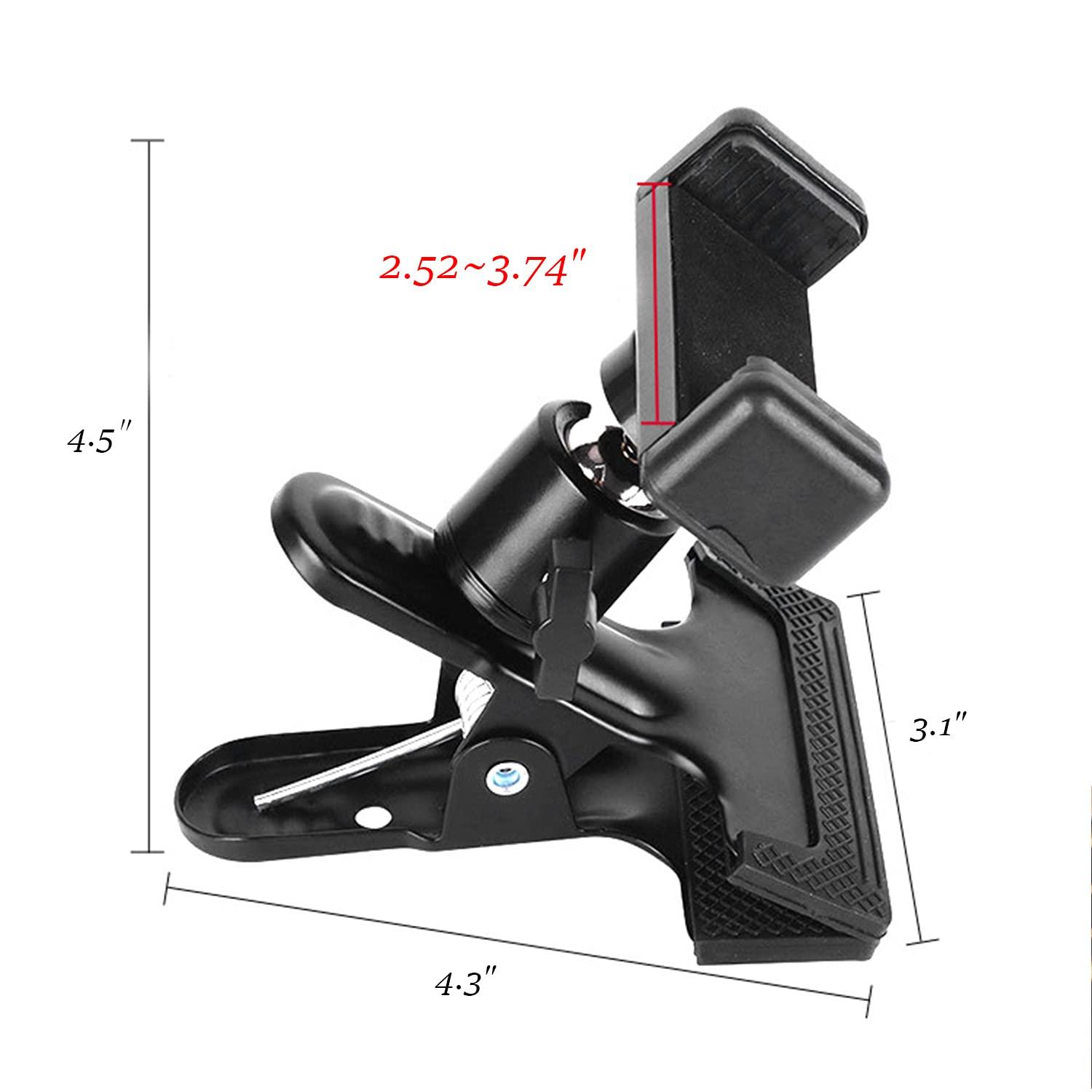 RockCheems Guitar Head Phone Holder Mount for Live Broadcast Teaching Video Recording Android and iPhone Compatible Guitar/Electric Guitar/Bass/Ukulele - Image 2