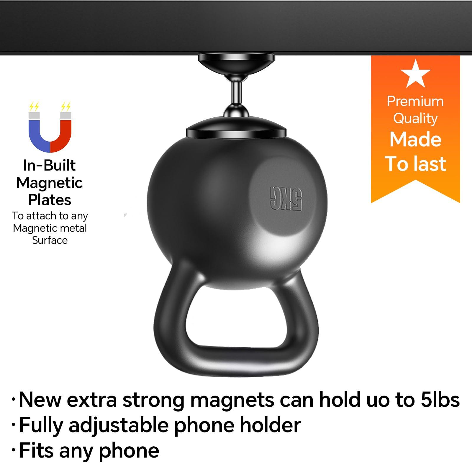 Gym Magnetic Phone Holder Mount for MagSafe【All Metal】Dual Magnetic Phone Holder for Gym Accessories Attach to Metal Surface, Gym Phone Holder Magnet for iPhone 16 15 14 13 Pro Max Gift for Men Women - Image 7