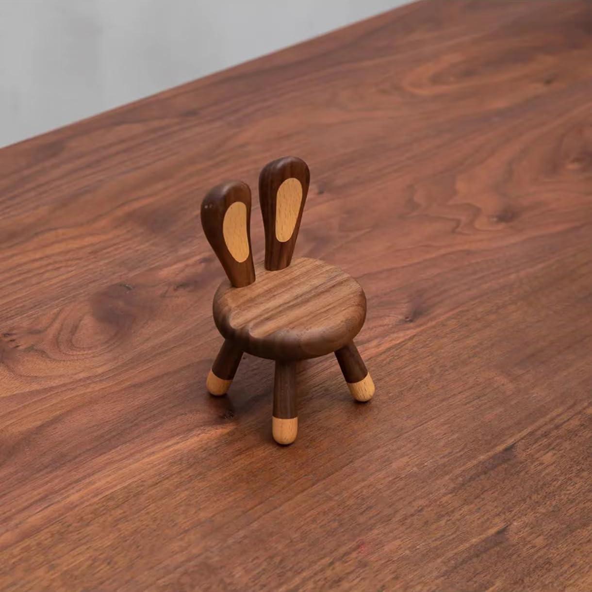 Berkvee Phone Stand, Wood Artistic Bunny Design Phone Holder, Desk Accessories, Smart Phone Dock Fits All Mobile Phone/Tablet - Image 4
