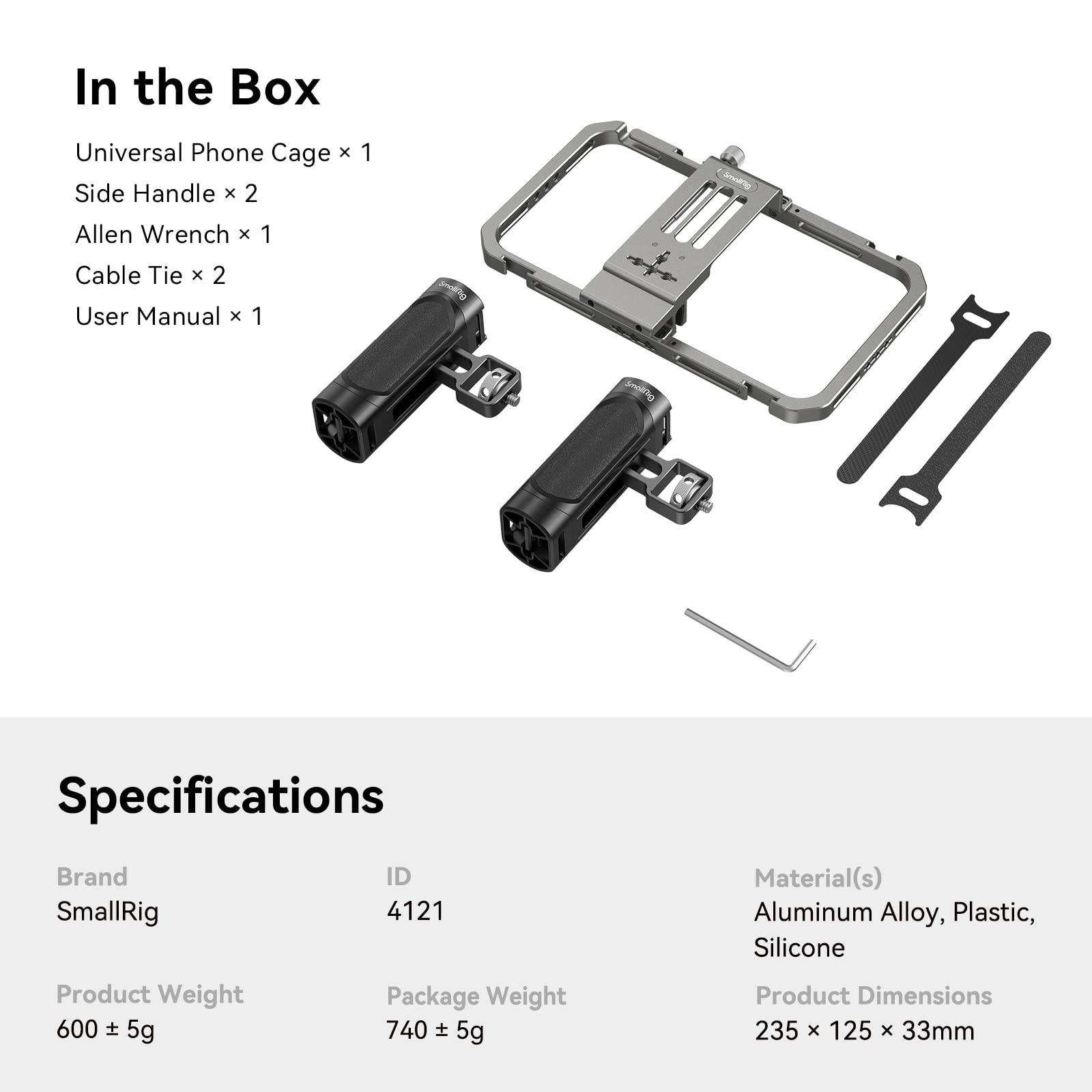 SmallRig Universal Phone Cage, Smartphone Video Rig Kit with Handles, Handheld Filmmaking Vlogging Case Stabilizer for Videomaker, for iPhone for Samsung for Pixel and Other Android Phones - Image 7