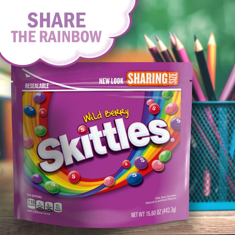 SKITTLES Wild Berry Chewy Candy, Sharing Size, 15.6 oz Bag - Image 6