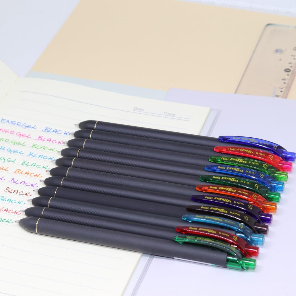 Pentel Energel Gel Pen Black 0.7mm Brown BL437R1-E - Image 5