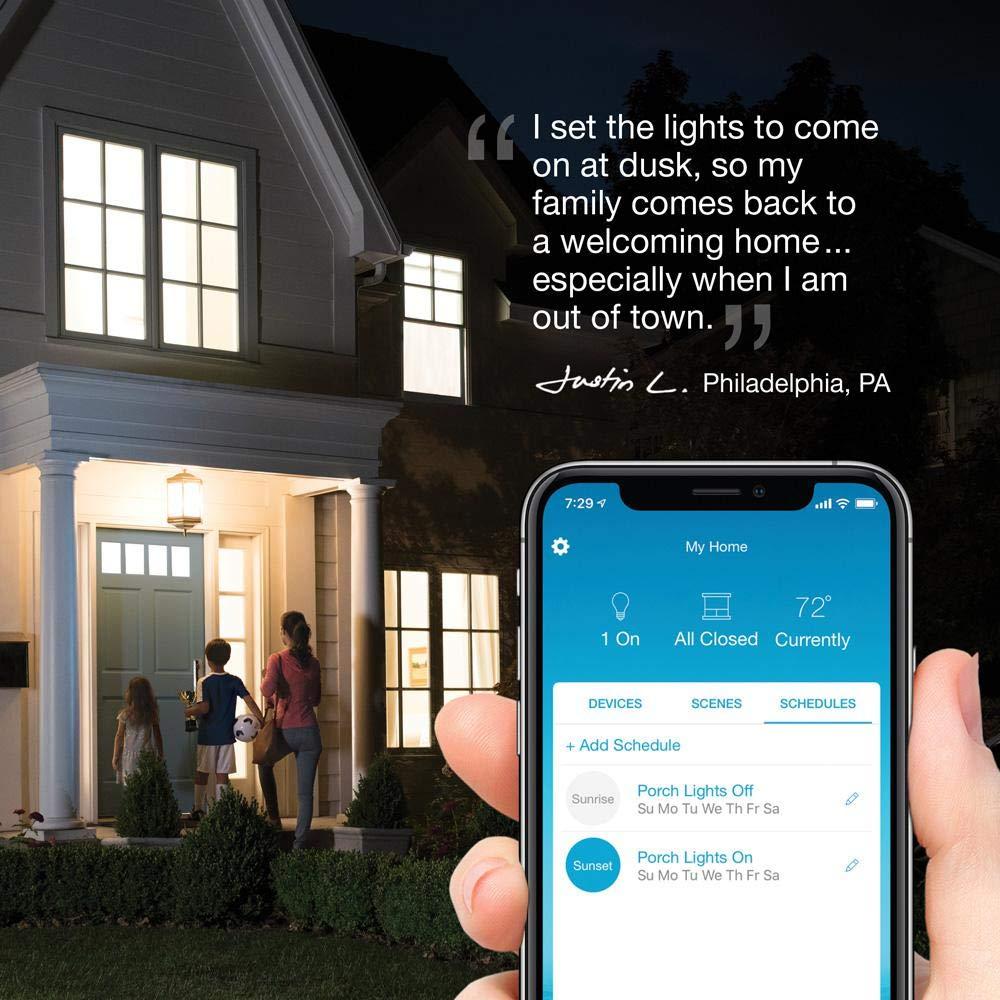 Lutron Caseta Smart Lighting Smart Hub for Light Bulbs and Fans, Works w/ Alexa, Apple Homekit, Google Home, 75 Device Capacity, L-BDG2-WH, White - Image 5