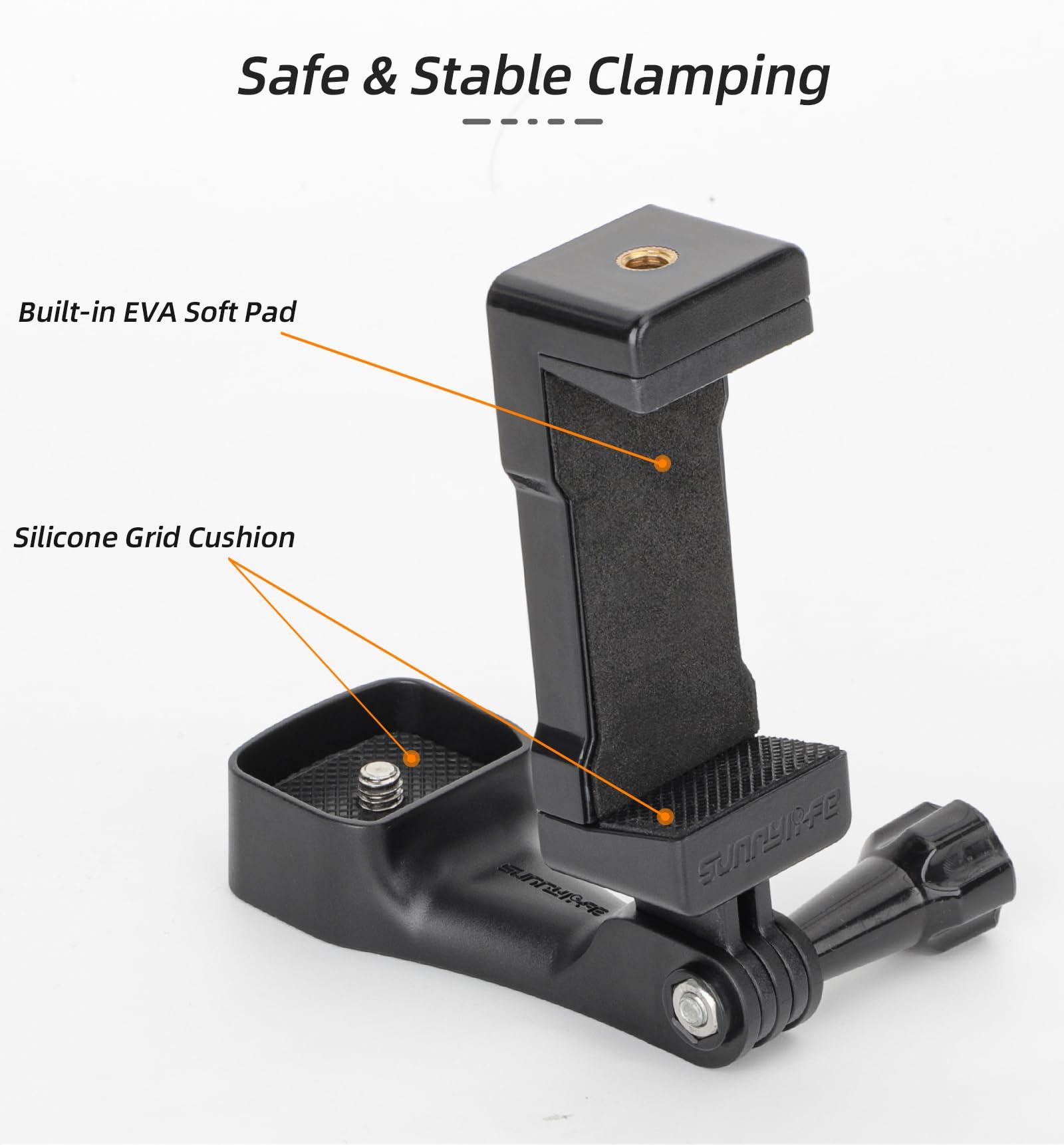 WOENJO DJI Pocket 3 Phone Holder Set Expansion Accessories with 1/4" Thread Hole Compatible with DJI Osmo Pocket 3 and Smartphone, Used with Tripod and Extension Rod - Image 5