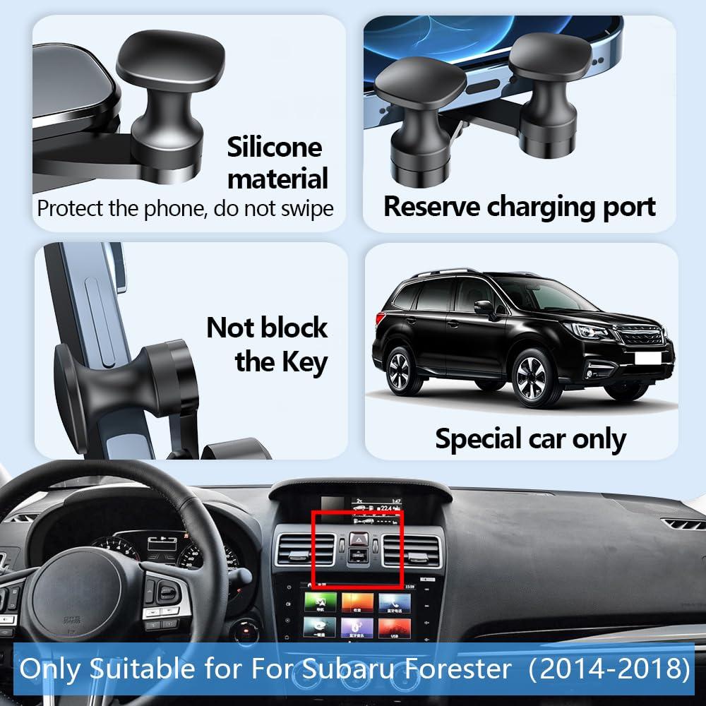 LUNQIN Car Phone Holder Mount for Subaru Forester 2014 2015 2016 2017 2018 Auto Accessories Interior Decoration Mobile Cell Smartphone Bracket - Image 5