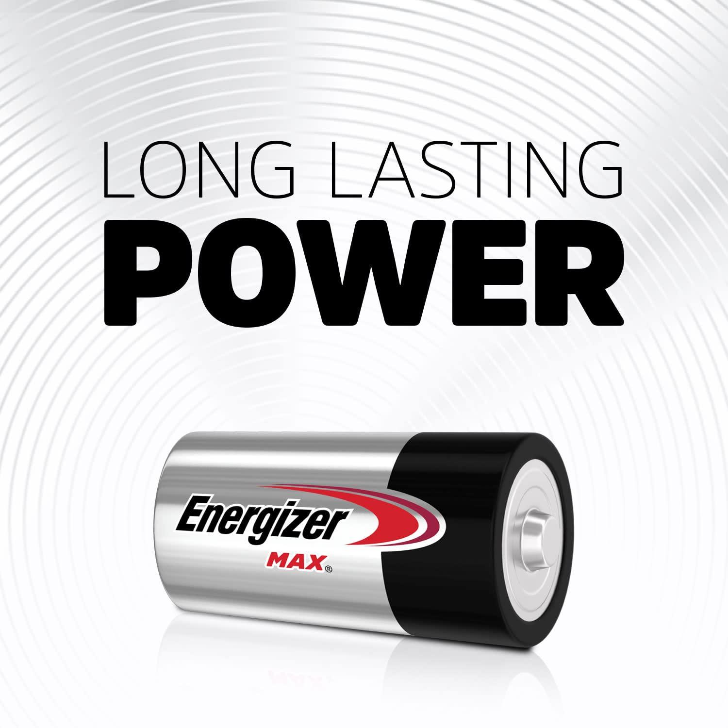 Energizer MAX C Batteries, Premium Alkaline C Cell Batteries (8 Battery Count) - Image 2