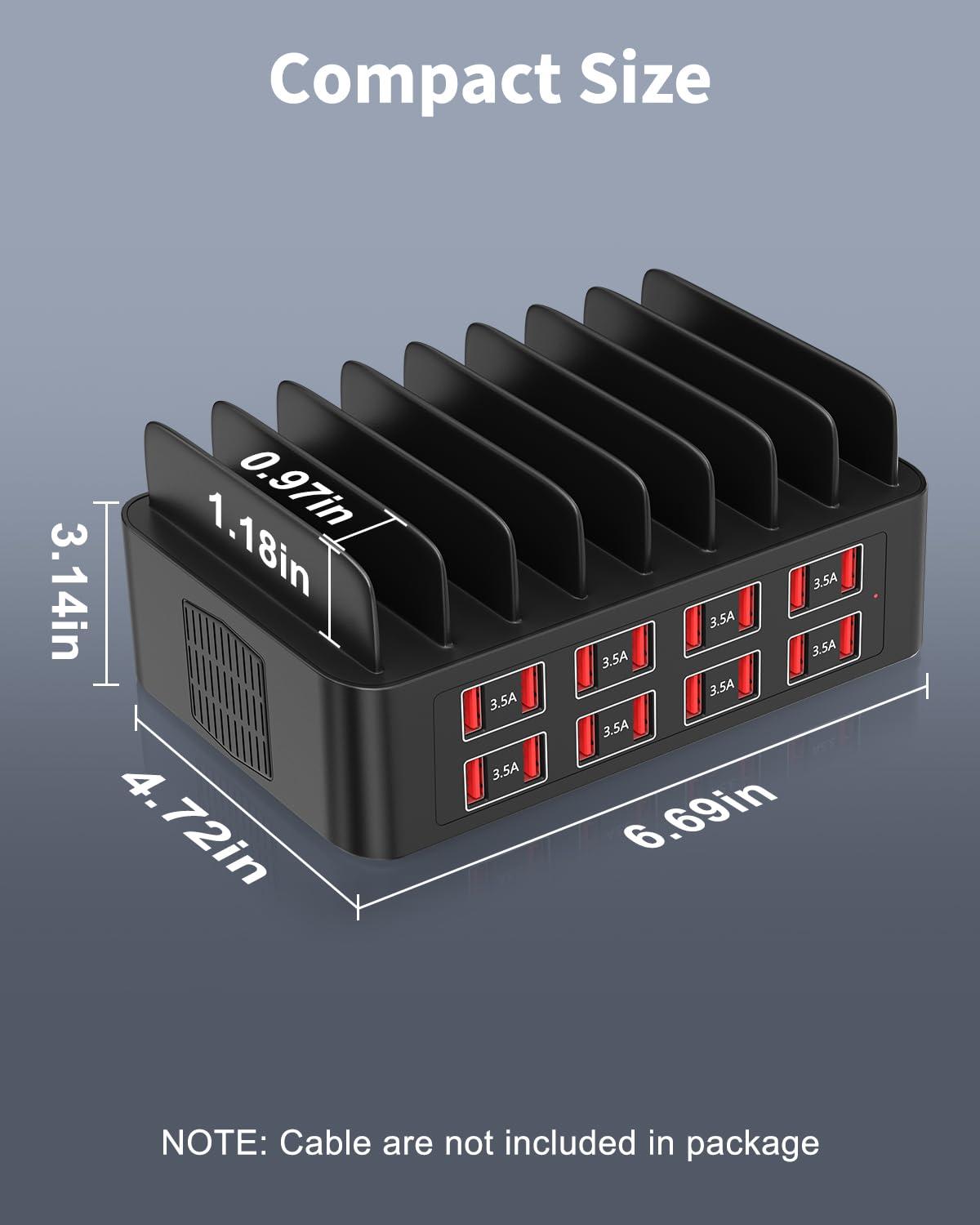 150W Charging Station for Multiple Devices, 16 Port Phone Charger Station, Multi USB Organizer Charger Station for iPhone, Android, iPad, Cell Phone, Tablets - Image 8