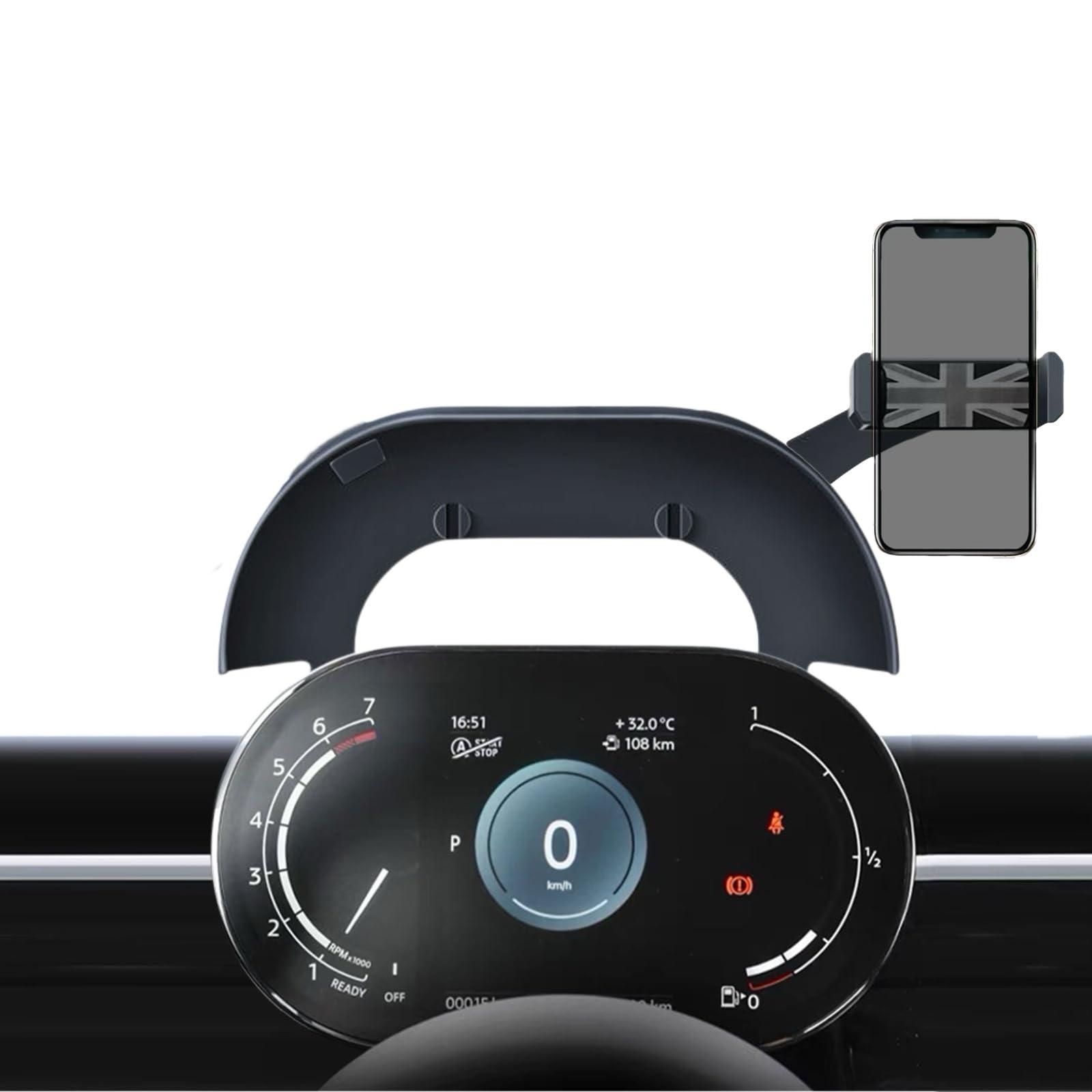 Persevere Car Phone Holder for Mini Cooper F54 F55 F56 F57, 360° Rotatable Digital LCD Dashboard Clip-on Phone Mount for All 4-6.9 Inches Smartphones (Manual Right Side)