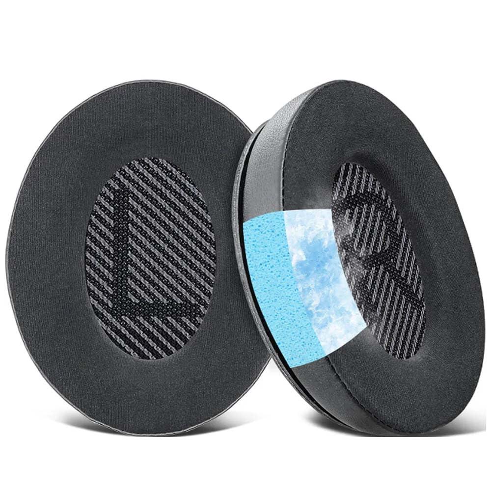Cooling-Gel Bose QC35 Replacement Ear Pads,Earpads for Bose QuietComfort 35 (QC35) & Quiet Comfort 35 II (QC35 ii) Headphones, Noise Isolation Foam, Added Thickness Ear Pads Cushions (Black)