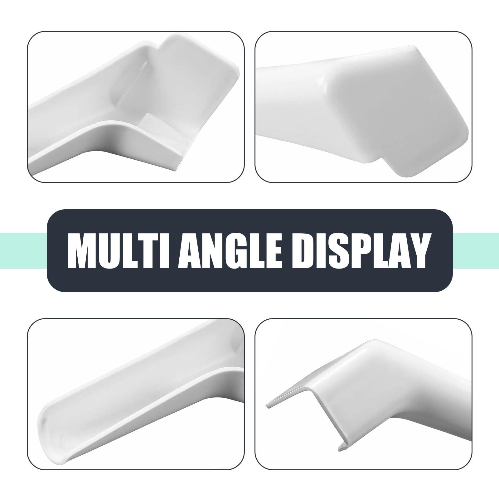 PenFot 4 PCS RV Roof Rain Gutter, 4.6" x 1.4" Rainwater Diversion Drain Accessory to Keep Roof Dry, Dust and Rust Proof Slot Expander for Left and Right Side, Universal for RVs (White) - Image 3