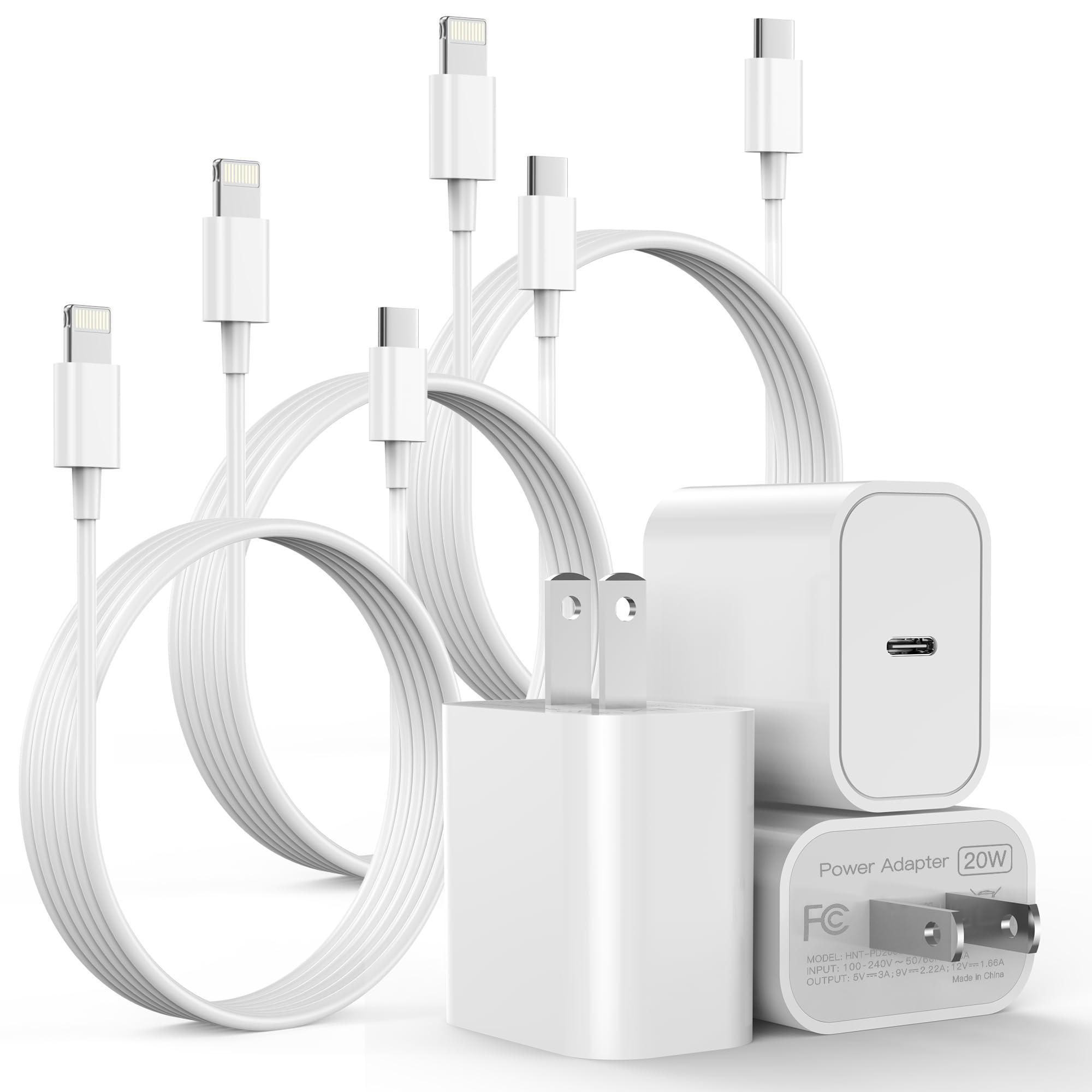 iPhone Charger Fast Charging,【Apple MFi Certified】 20W Type C Fast Charger Block with 6FT USB C to Lightning Cable for iPhone 14/13/13 Pro/12/12 Pro/12 Pro Max/11/Xs Max/XR/X,iPad,AirPods Pro, 3 Pack