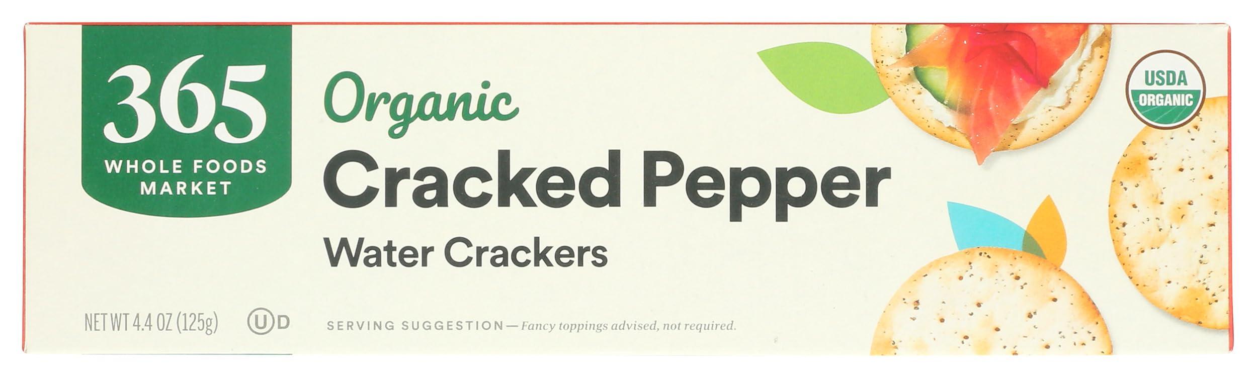 365 by Whole Foods Market, Organic Cracked Pepper Water Crackers, 4.4 OZ - Image 3