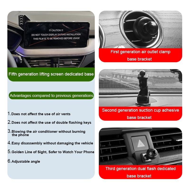 Car Phone Holder for Ford Bronco Sport Auto Accessories [Only for 2021-2024 Bronco Sport] [Auto Lock Hands Free Cell Phone Mount Car fits for iPhone & All Smartphones] - Image 4