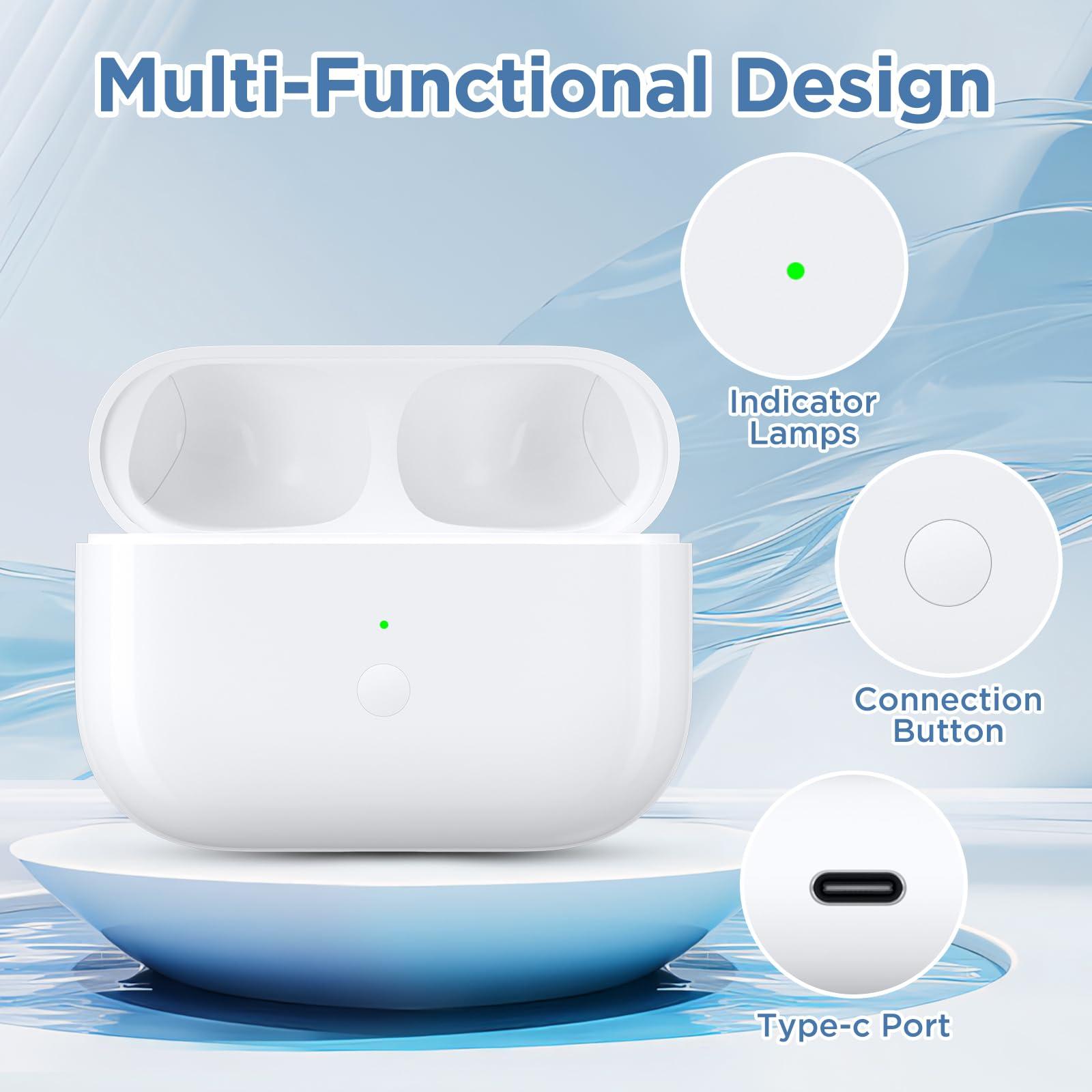Compatible airpods pro 2 charging case, airpod pro 2 case replacement, Wireless Charging Case, Charging Replacement Case for AirPods Pro 1st/2nd, Built-in 660 mAH Battery-(No Earbuds) Type-C Charging - Image 7