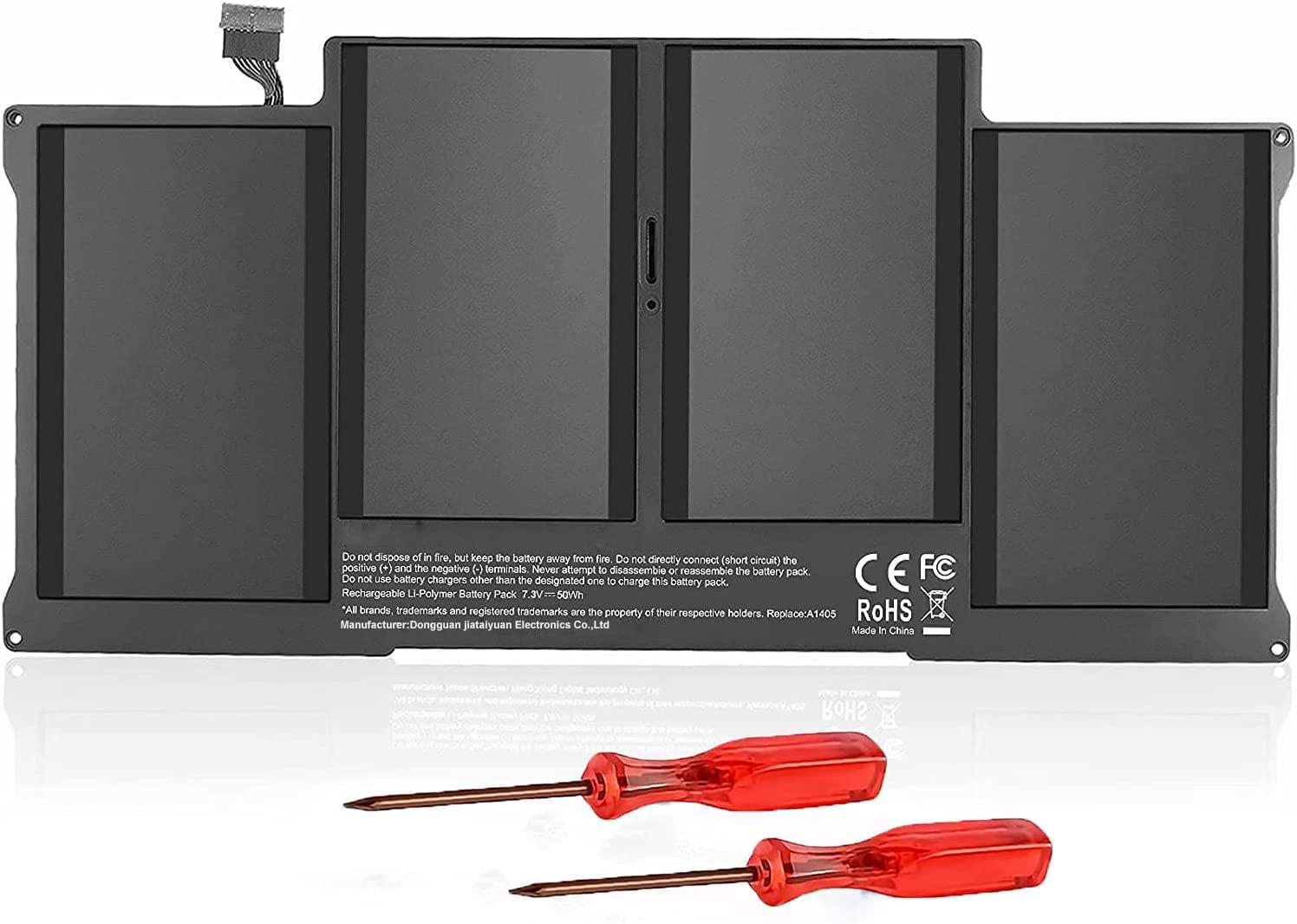 HBFVG A1377 A1405 A1496 Laptop Battery Replacement for Mac Book Air 13 inch A1466 A1369 (2017, Early 2015, Early 2014, Mid 2013, Mid 2012, Mid 2011 and Late 2010 Version)(7.3V 50Wh)