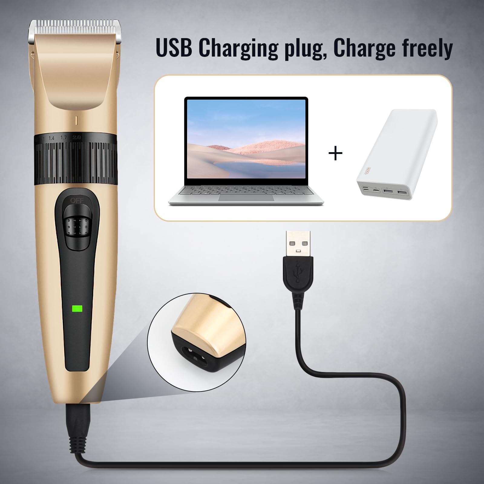 Hair Clipper Trimmer Set JVXYUIEH Beard Trimmer Men's Cordless Hair Clippers Suitable for Men, Women, and Children - Image 6