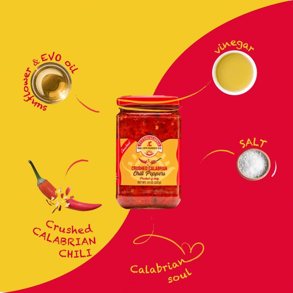 TUTTOCALABRIA Crushed Calabrian Chili Pepper, Paste/Spread/Sauce, Hot, Savory, Delicious,10 oz, (285g) - Image 3