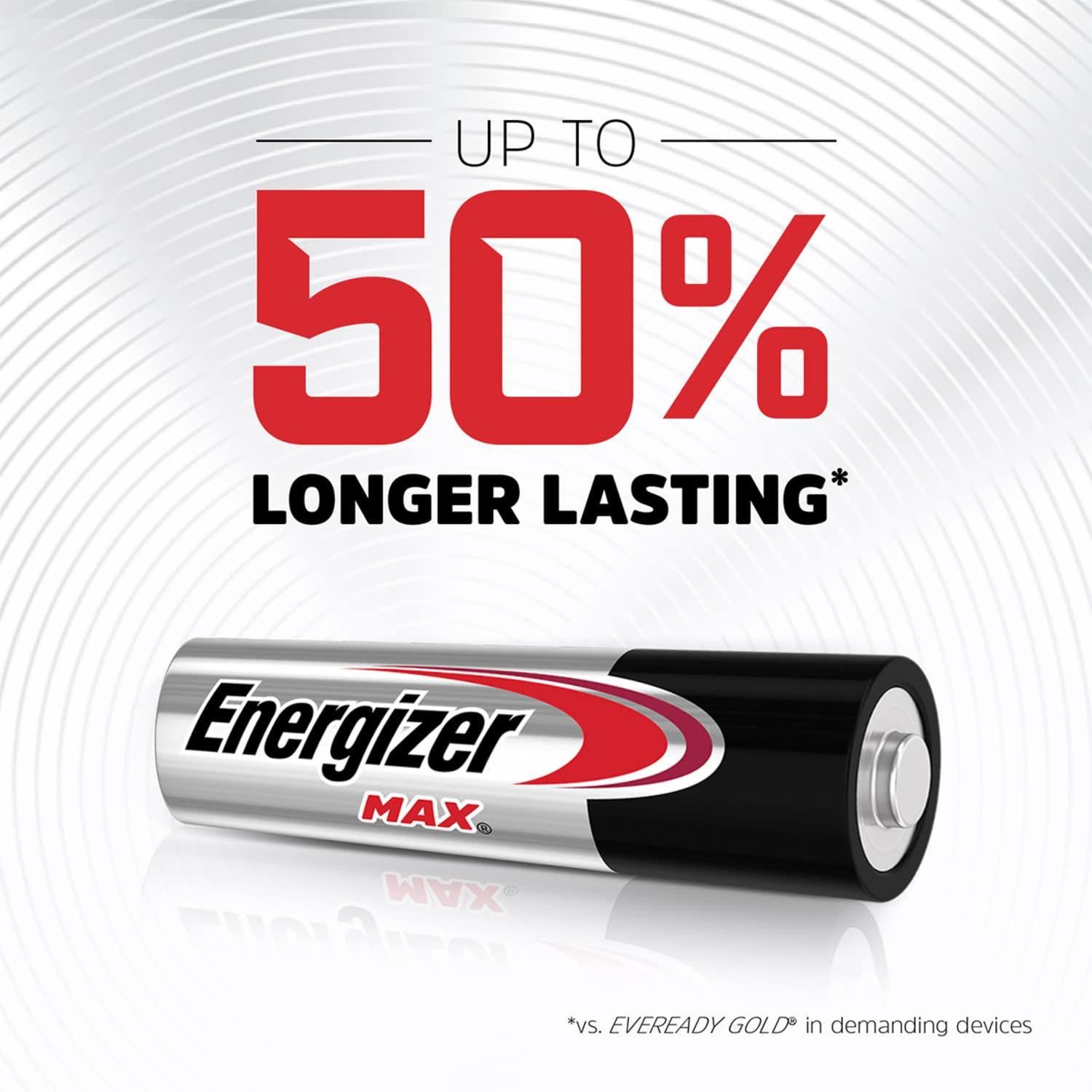 Energizer AA Batteries, MAX Double A Battery Alkaline, 24 Count - Image 2