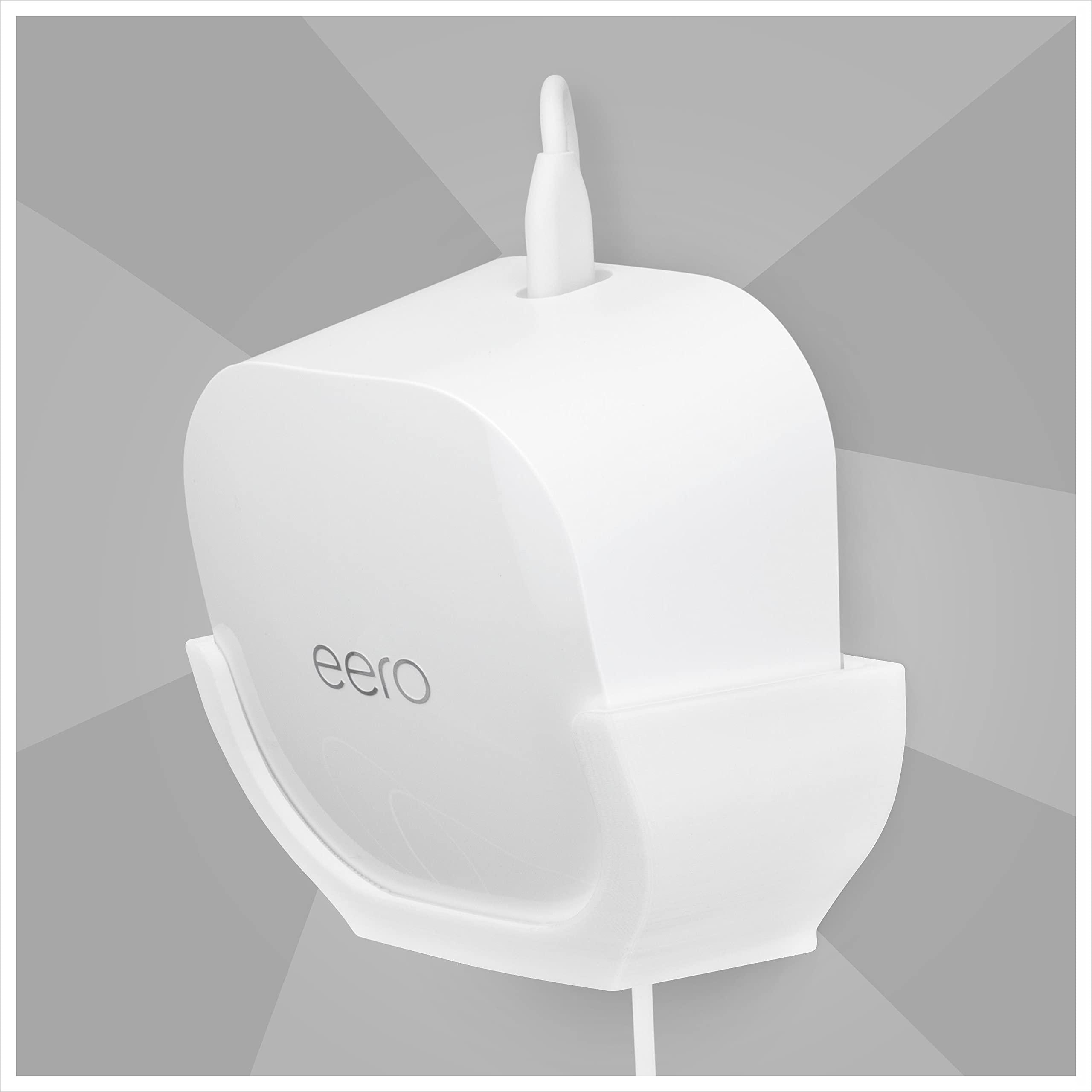 Screwless Wall Mount for Eero 6 Mesh WiFi Holder, Custom Design (NOT Compatible with Eero Pro 6 / Beacon), Strong VHB Adhesive, No Tools, No Mess, White by Brainwavz - Image 7