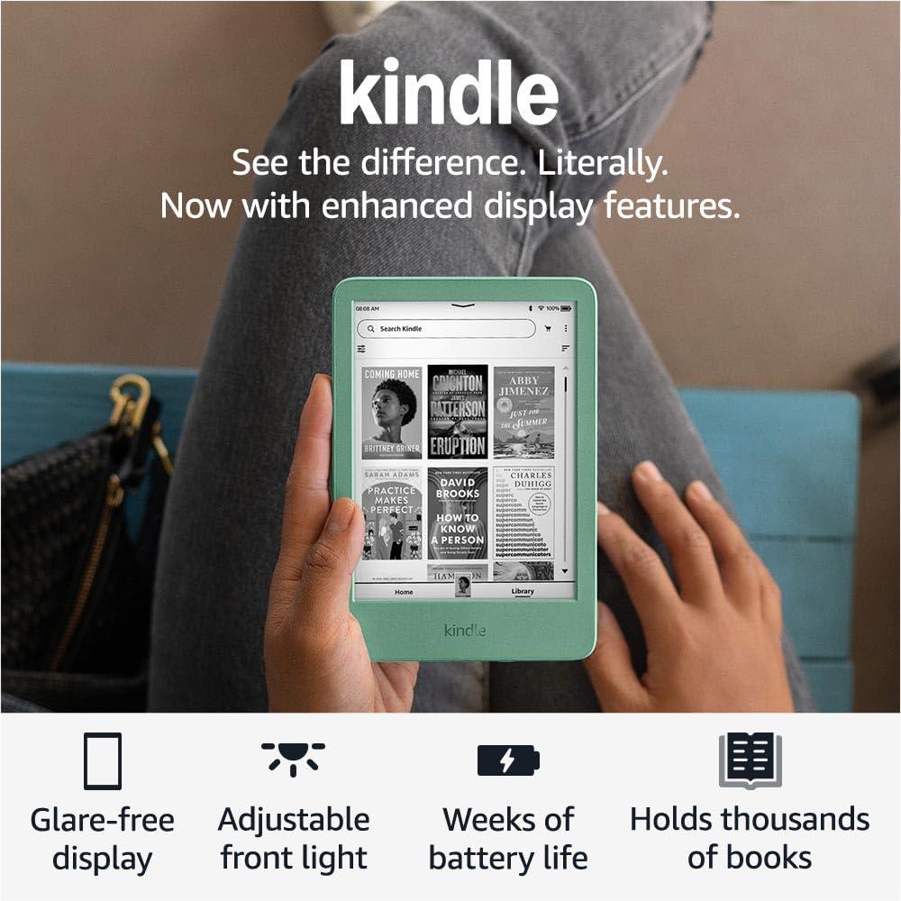 Amazon Kindle 16 GB (newest model) - Lightest and most compact Kindle, now with faster page turns, and higher contrast ratio, for an enhanced reading experience - Matcha - Image 7