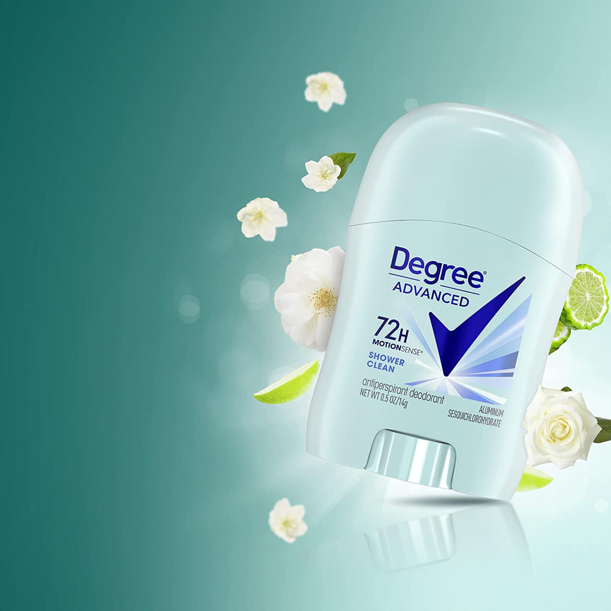Degree Women’s Travel Deodorant Shower Clean 18-Pack – 72H Body Heat Activated Mini Antiperspirant, 0.5 Oz Ea - Image 6