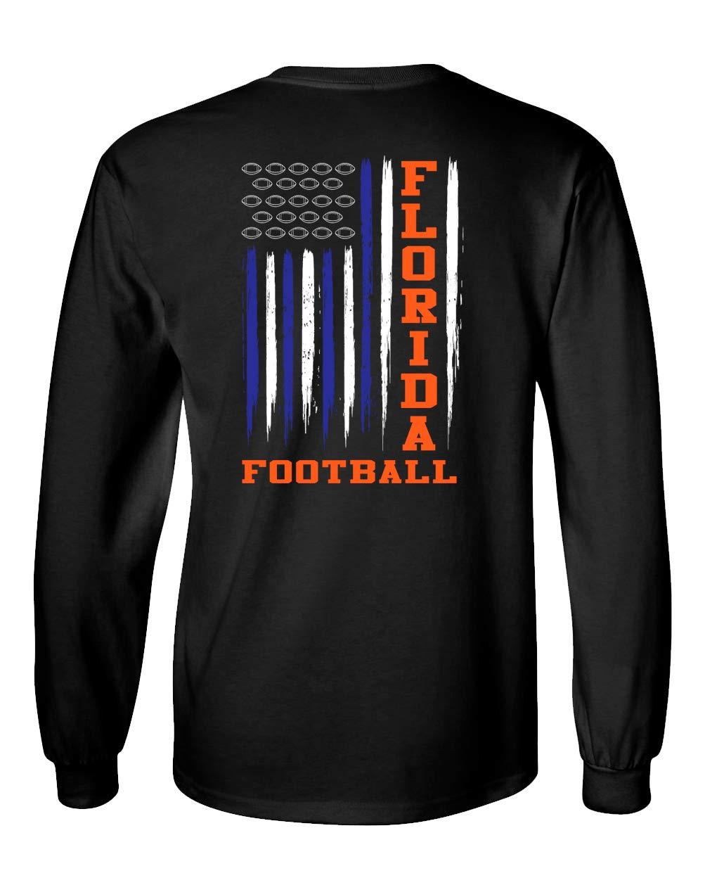 Football Team Color American Flag Long Sleeve Unisex T-Shirt