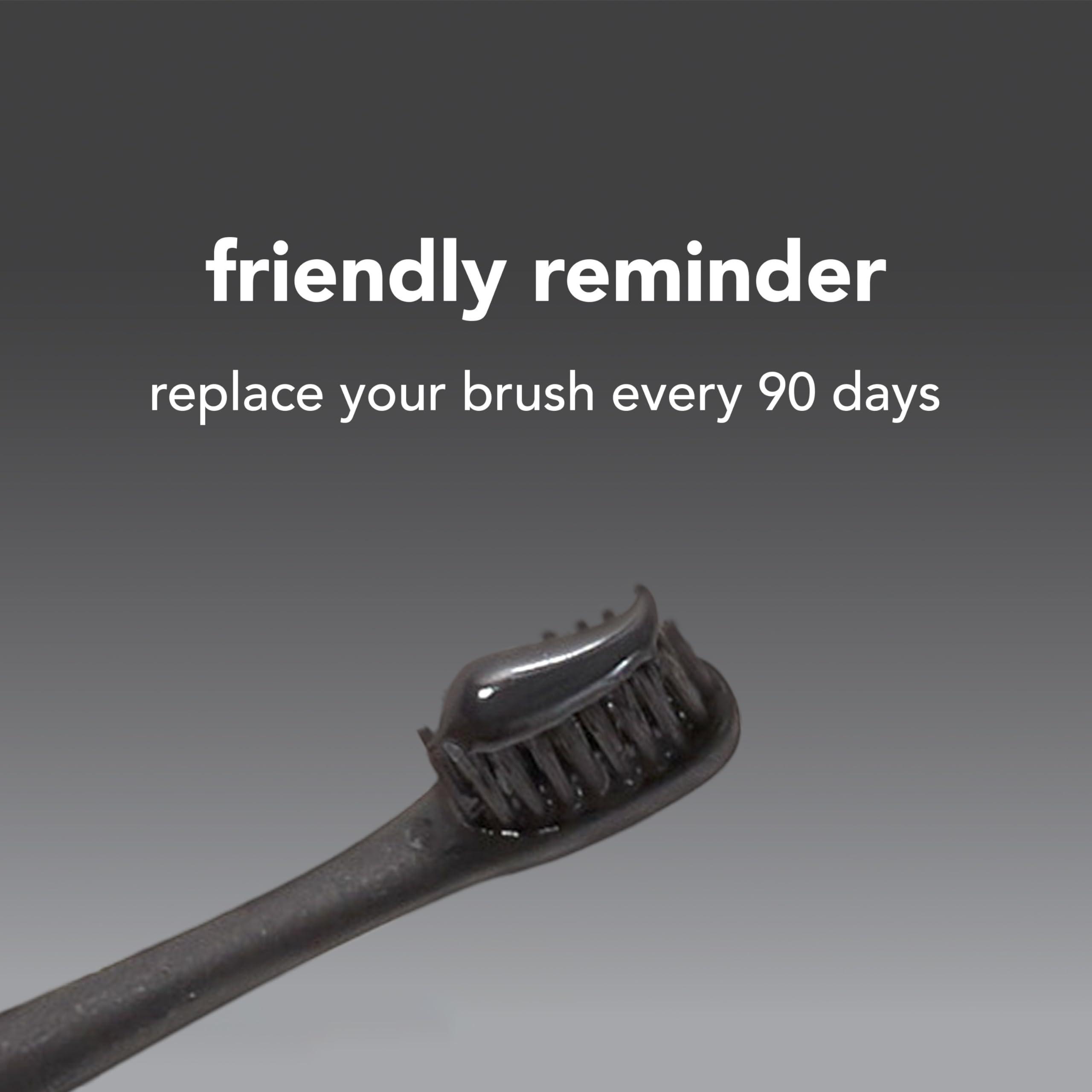 hello Charcoal Soft Toothbrush with Activated Charcoal from Sustainable Bamboo, BPA- Free, Made from Plant-Based Materials, 4 Pack - Image 4